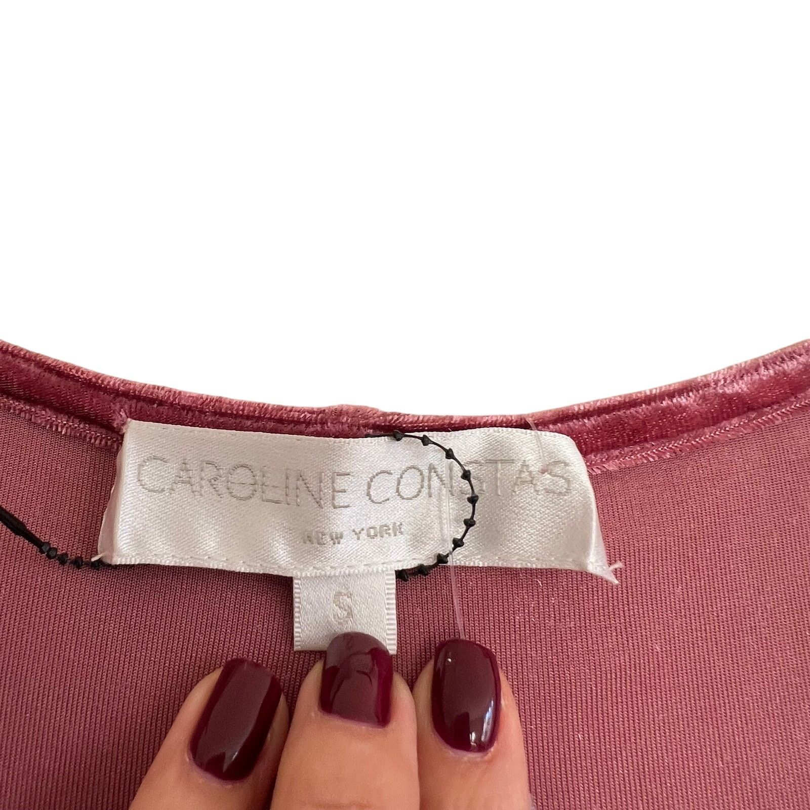 CAROLINE CONSTAS Caroline Constas Maxi velvet dress pink size S C6 Size S / US 4 / IT 40 - 2 Thumbnail