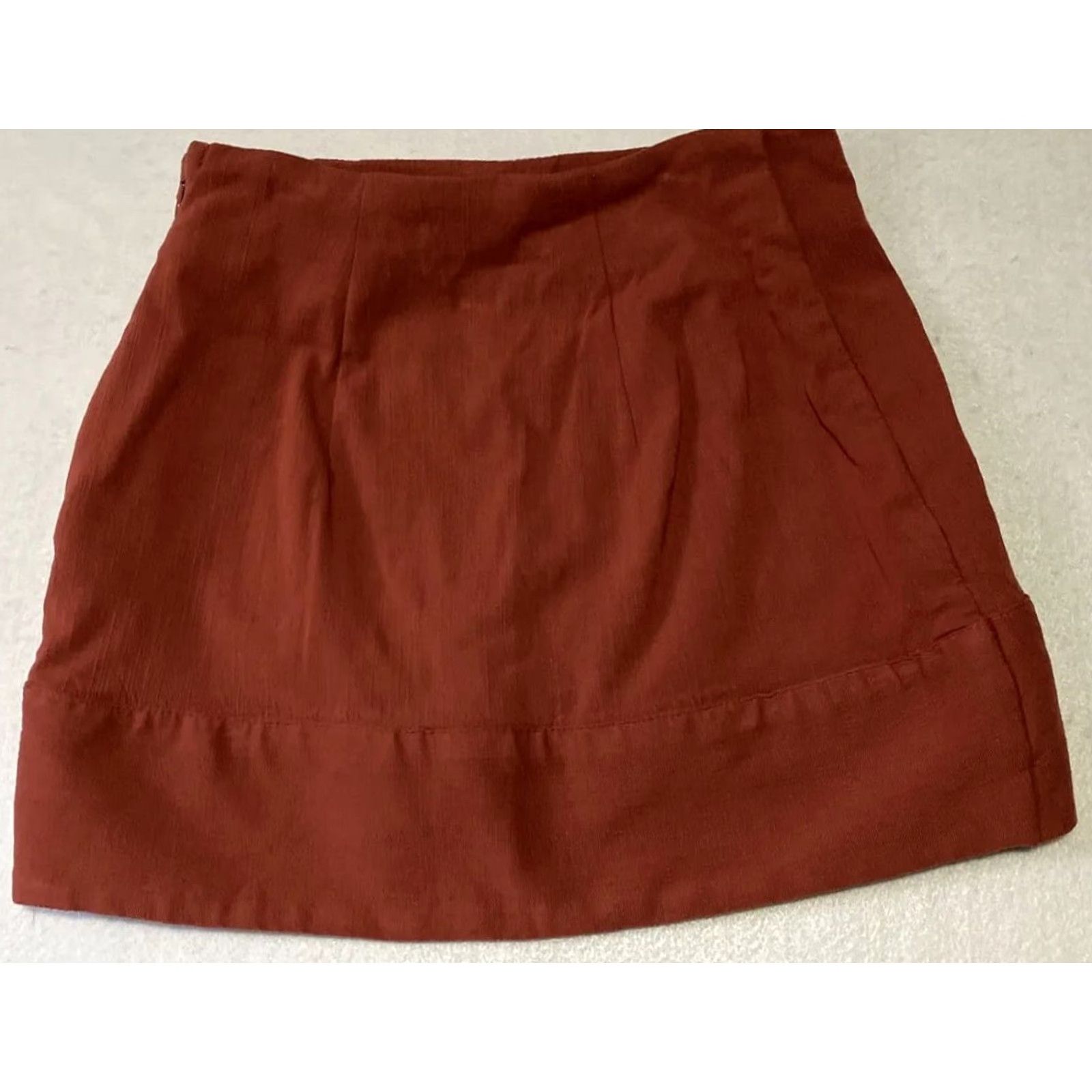 Free People Free People Skirt Womens Size 0 Light Brown Faux Wrap Pull On Short Asymmetric Wrap Front 28-14 Regular Cotton Blend Casual Size 25" / US 0 / IT 36 - 8 Thumbnail