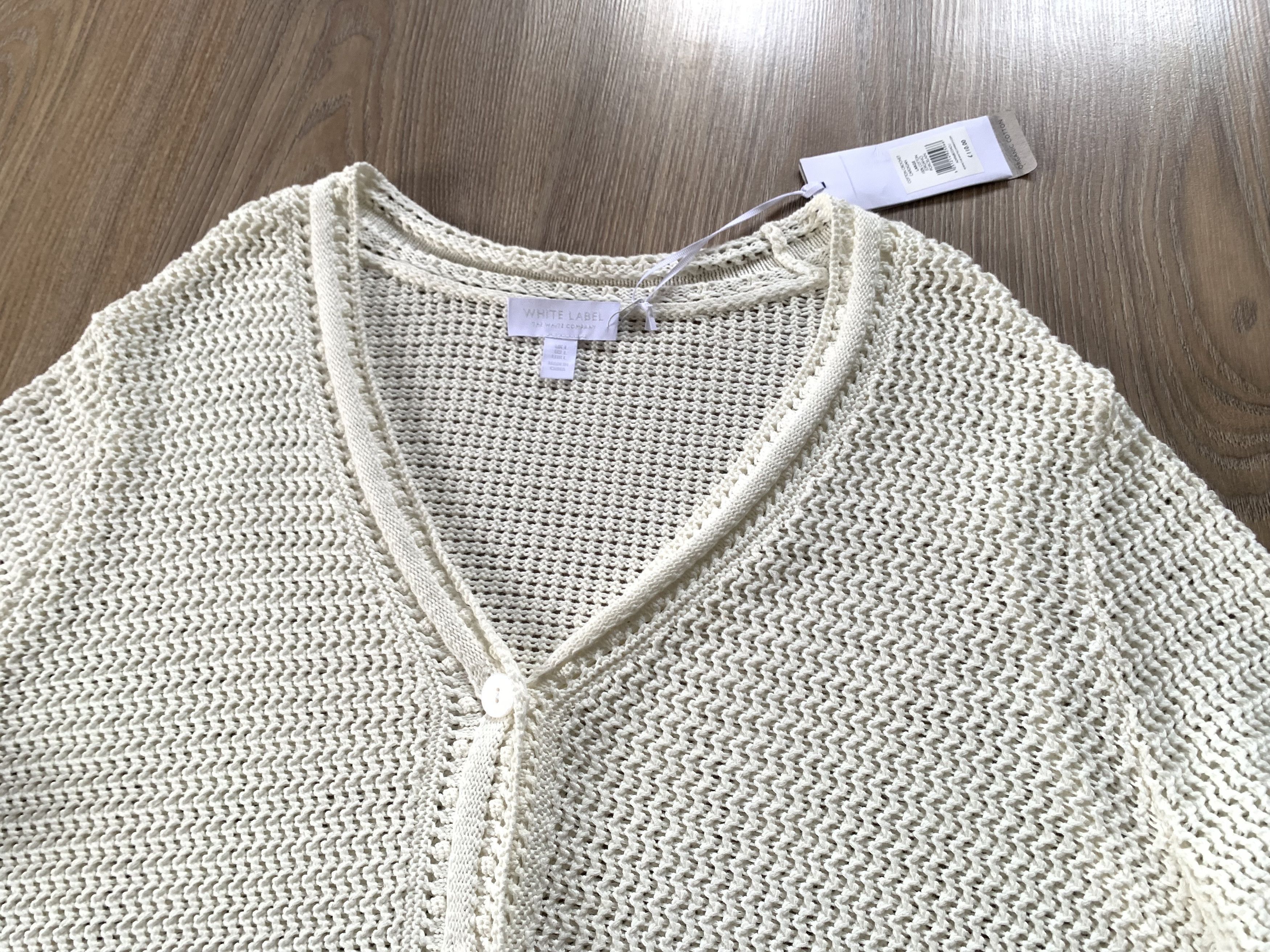 Other White Label The White Company Cotton Crochet Cardigan Size L / US 10 / IT 46 - 4 Thumbnail