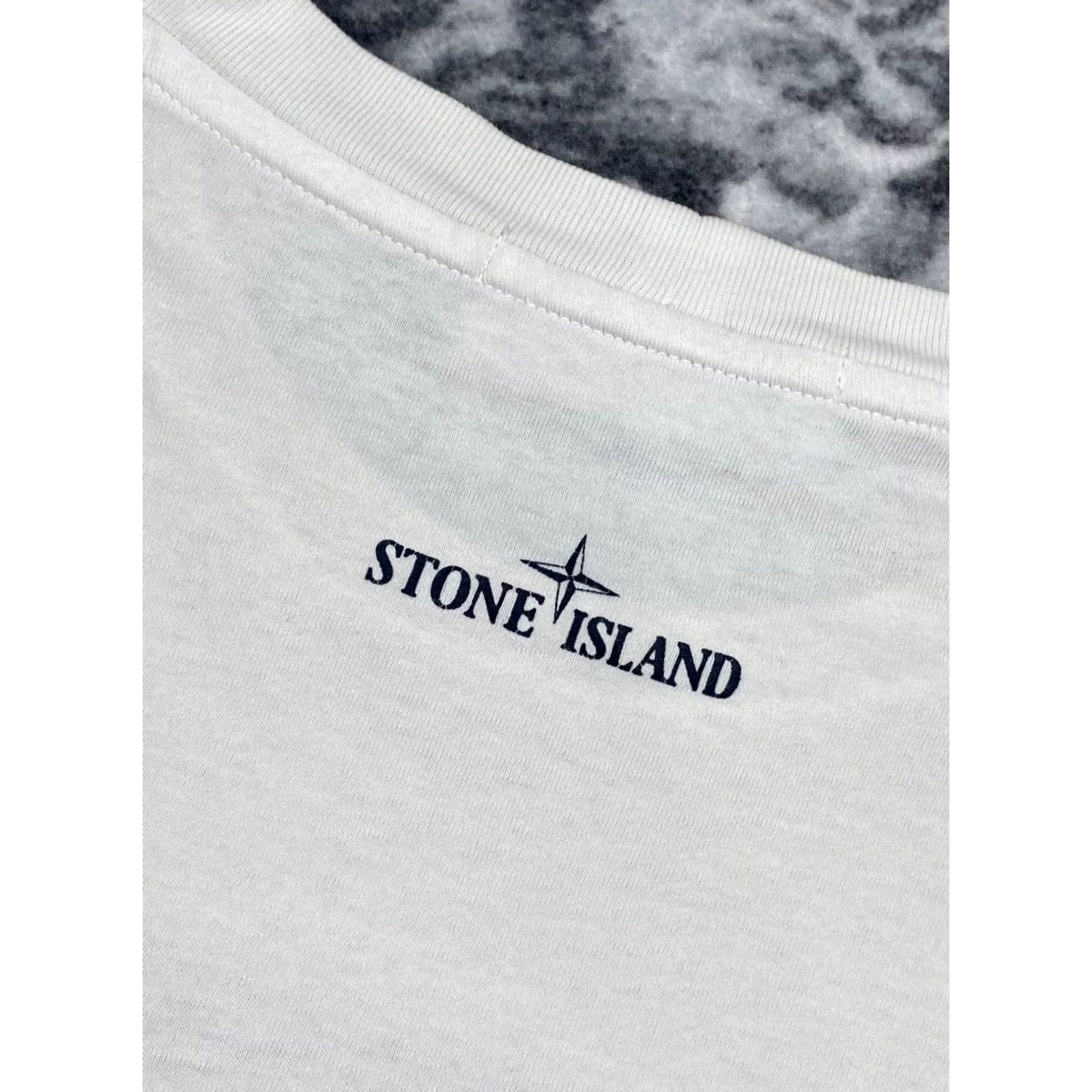 Stone Island Stone Island T-Shirt White Logo Graphic Print Crew Neck Short Sleeve Men L Regular Shoe? Size US L / EU 52-54 / 3 - 5 Thumbnail
