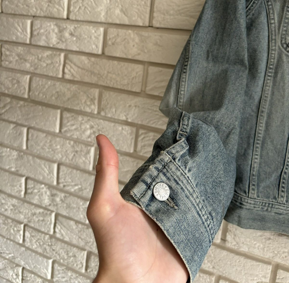 Diesel × Vintage Vintage Diesel 90s Denim Jacket Distressed Size US L / EU 52-54 / 3 - 4 Thumbnail