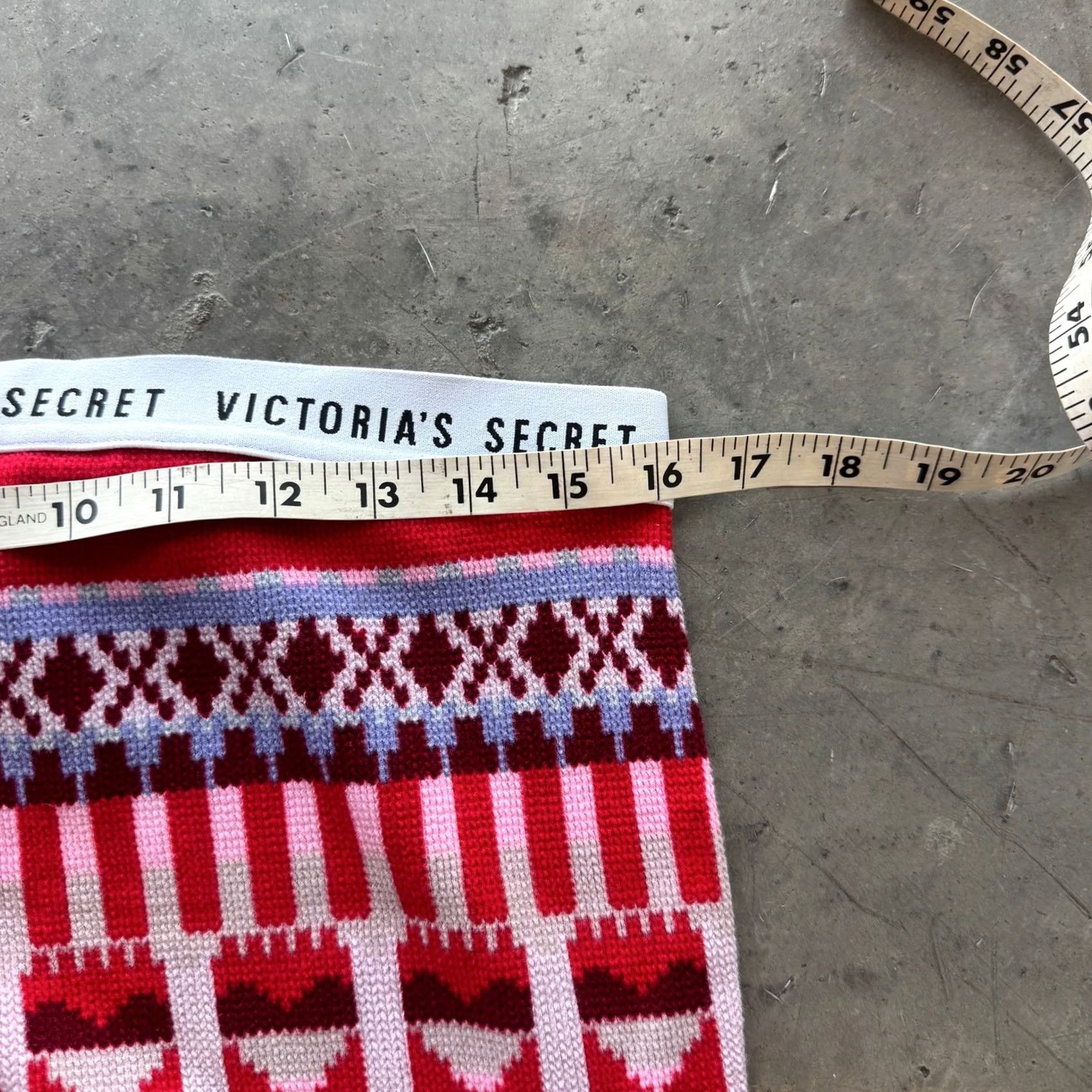 Victoria's Secret VINTAGE Victoria's Secret Christmas Festive Knit Jogger Pajama Pants L Red Womens XS? Wait Size 36" / US 14 / IT 50 - 5 Thumbnail