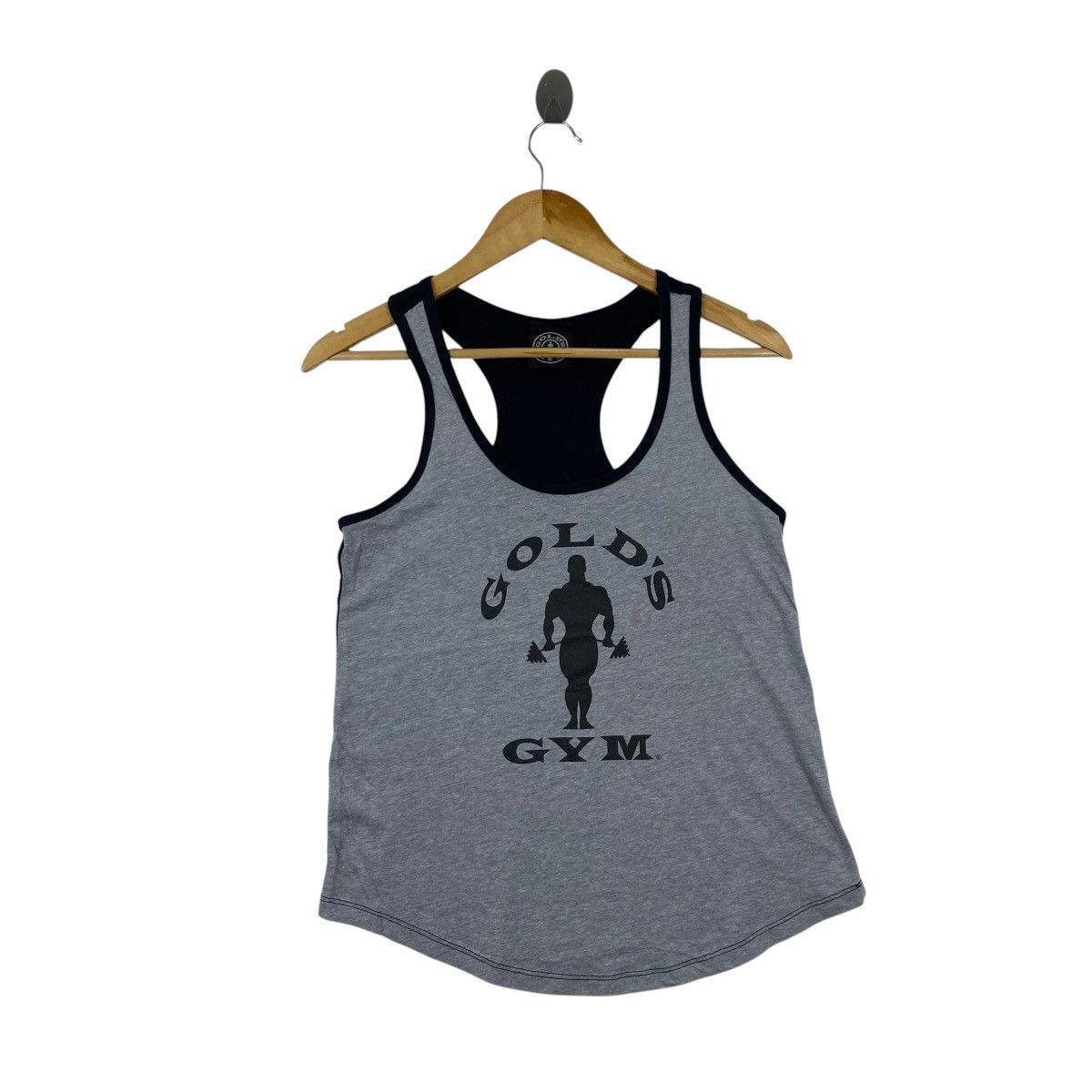 Vintage Golds Gym Womens Racerback Tank Top Gray Black Muscle Joe Size US S / EU 44-46 / 1 - 1 Thumbnail