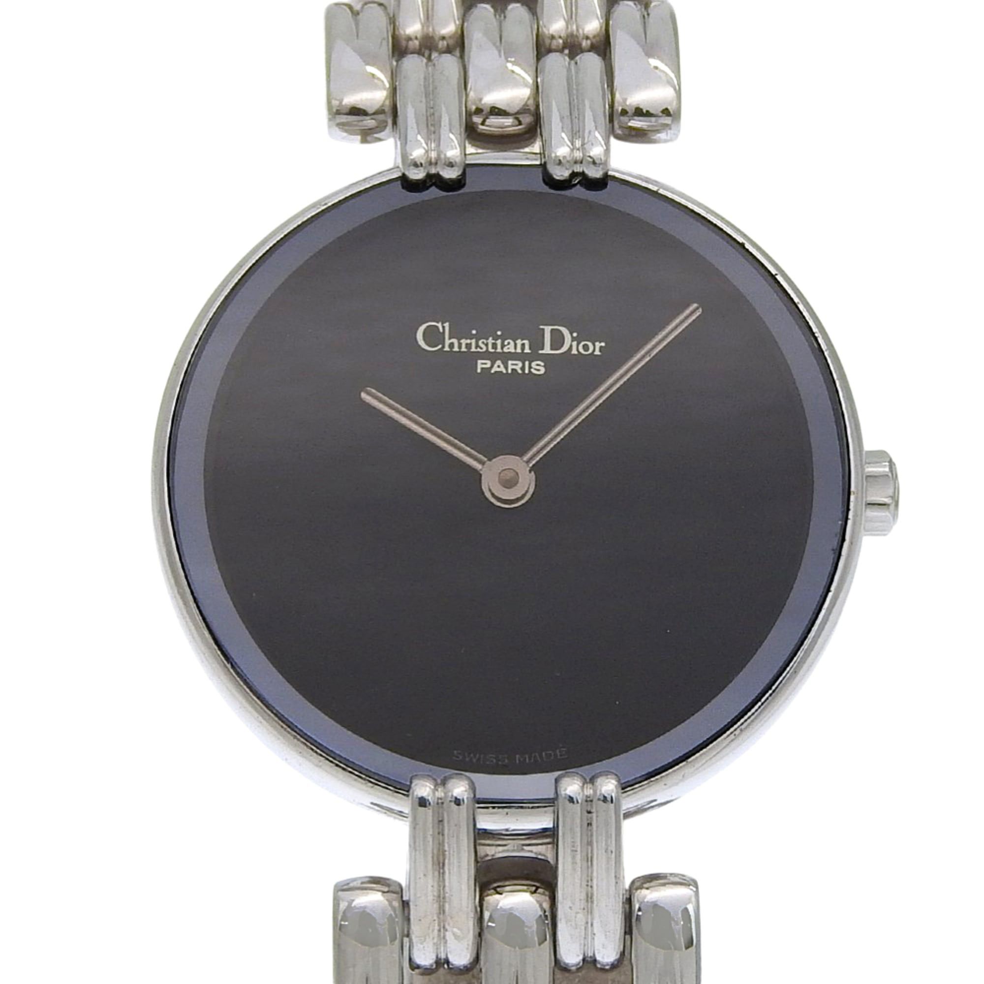 Dior Christian Dior Bakira Watch D44-120 Stainless Steel Silver Quartz Analog Black Dial Women's Size ONE SIZE - 1 Thumbnail