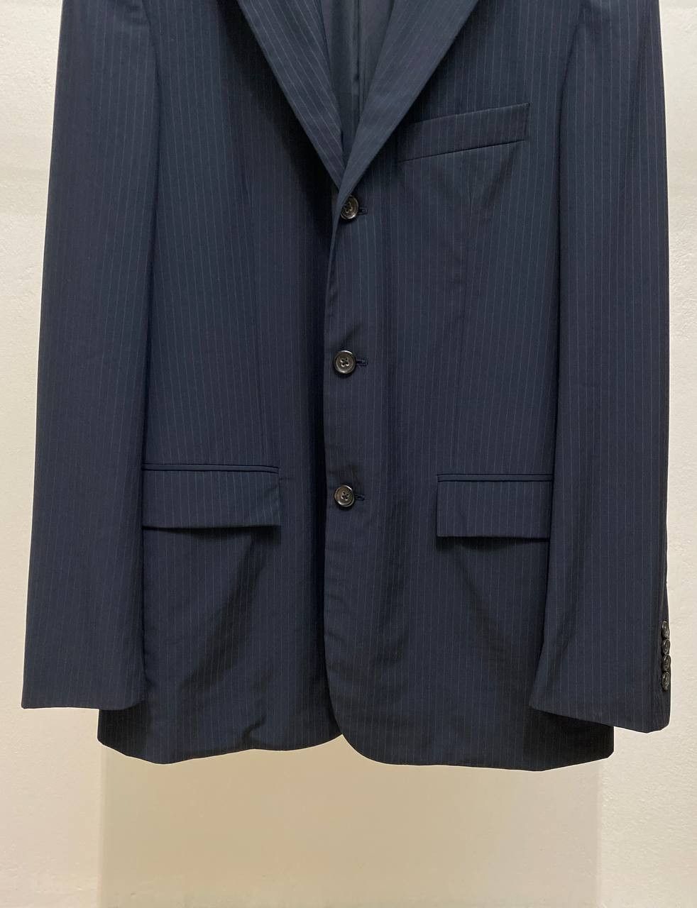 Jil Sander Raf Simons x Jil Sander Classic Wool Striped Suit Blazer Size 50R - 4 Thumbnail