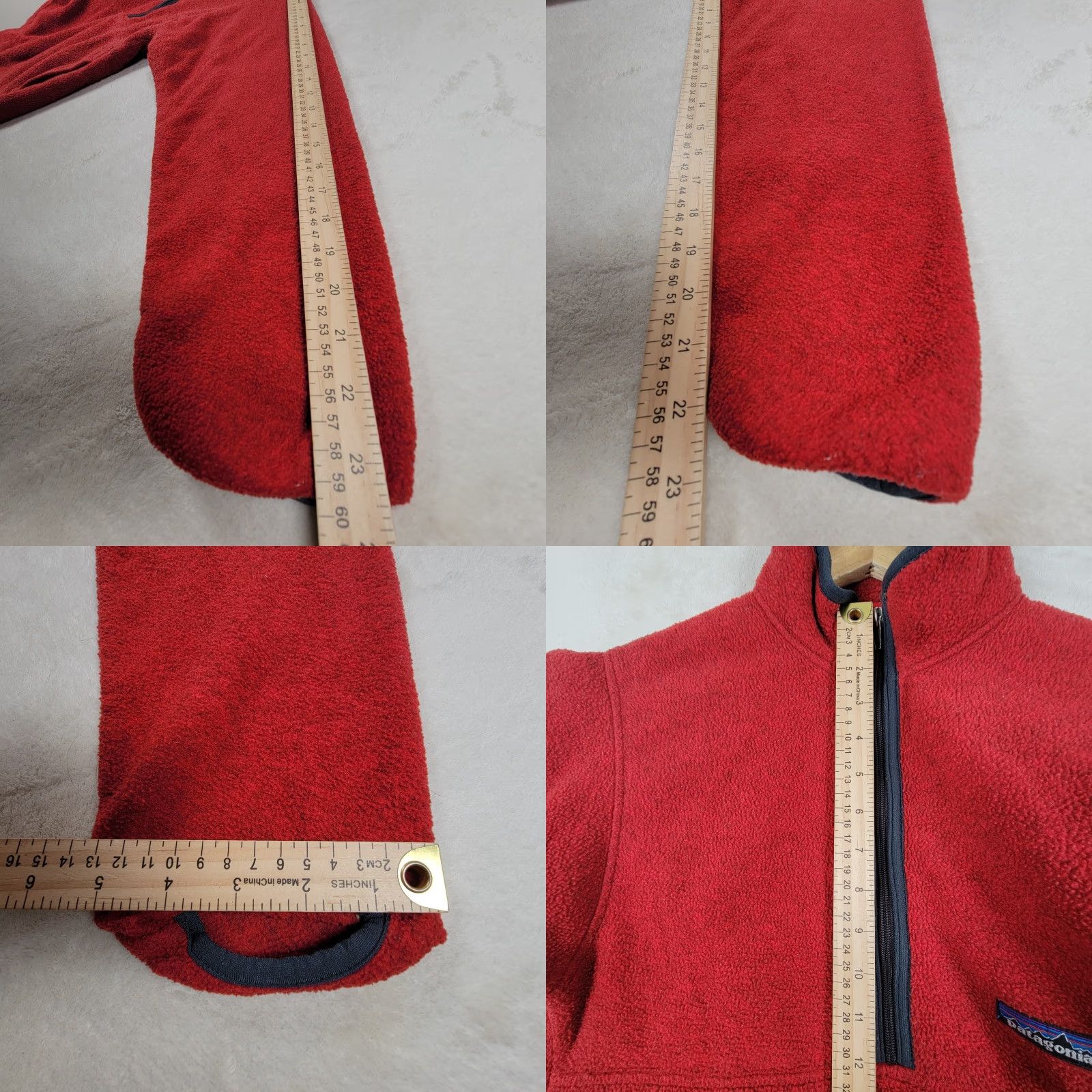 Patagonia VINTAGE Patagonia Synchilla Marsupial Pullover 1/4 Zip Red Blue Mens S Jacket Size S / US 4 / IT 40 - 9 Thumbnail