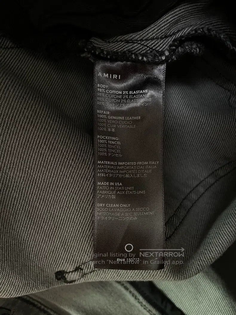 Amiri Amiri Size 31 Old mx1 gray split leather jeans Size US 31 - 4 Thumbnail