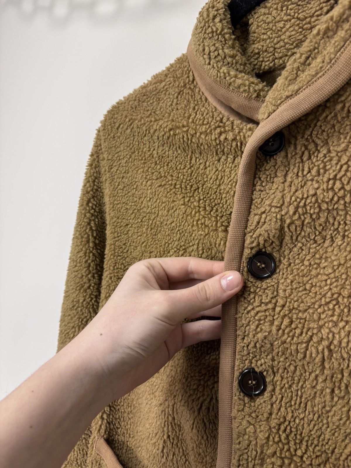 Universal Works Universal Works Lancaster Mountain Fleece Jacket Sand Unisex Size US S / EU 44-46 / 1 - 9 Thumbnail