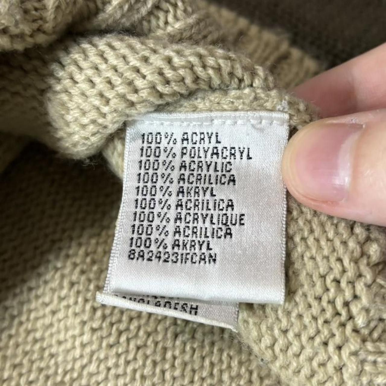 Vintage Vintage Y2K Beige Quarter Zip Turtleneck Knit Sweater - XL Size US XL / EU 56 / 4 - 4 Thumbnail