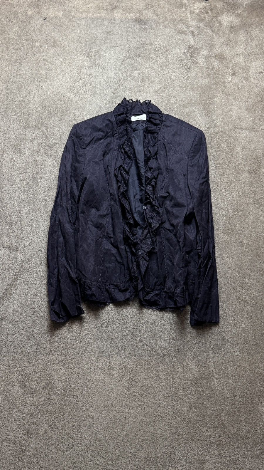 Le Grande Bleu (L.G.B.) If6was9 LGB Issey Miyake Vibe shirt ruffles buttons Blazer Size 48S - 1 Thumbnail
