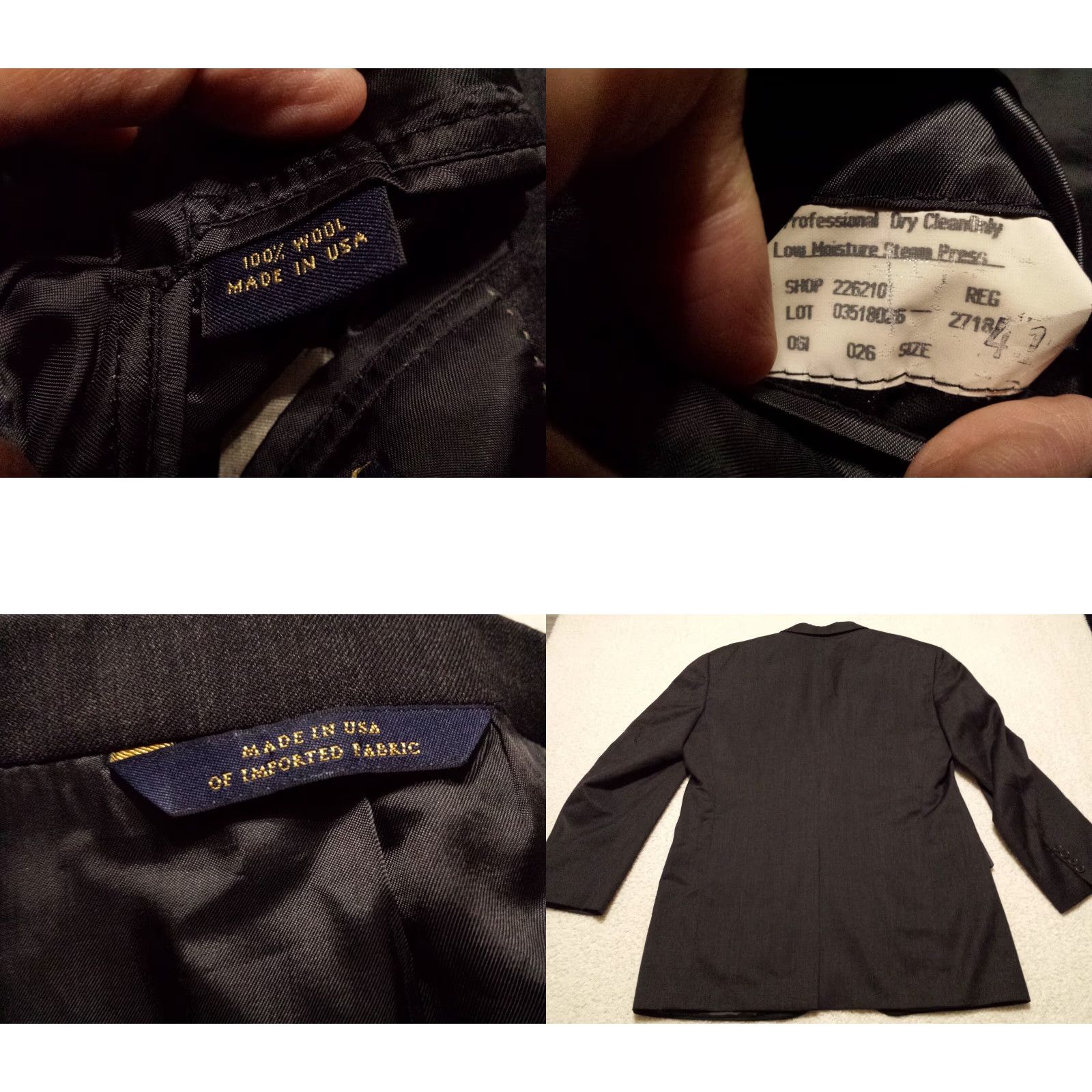 Brooks Brothers Brooks Brothers Blazer Mens 41R Long Gray Wool 3 Button Four-Button Sleeve Solid Front Casual Formal Coat Size US L / EU 52-54 / 3 - 8 Thumbnail