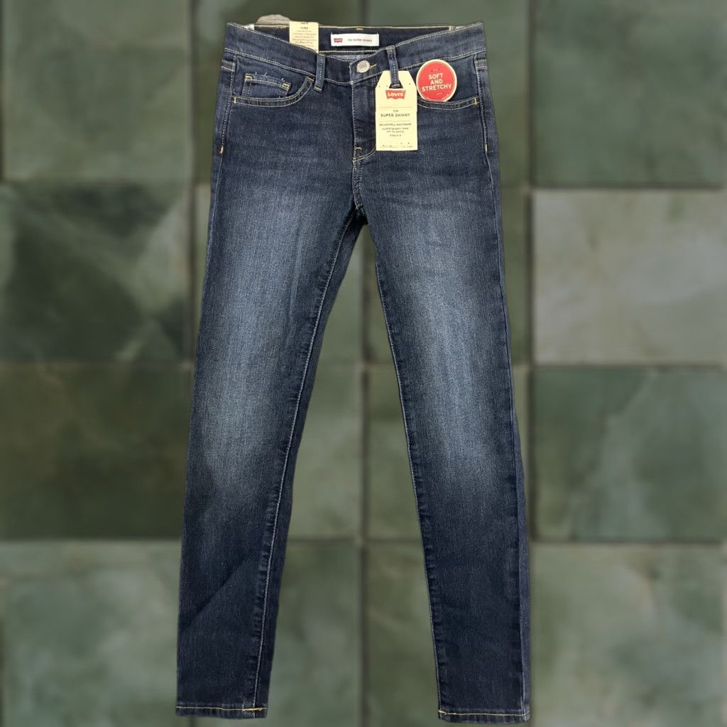 Levi's VINTAGE Levi's 710 Super Skinny Jeans Womens Regular 10 Blue Denim Stretch City 90s Mens? Wait. Size 32" / US 10 / IT 46 - 1 Thumbnail