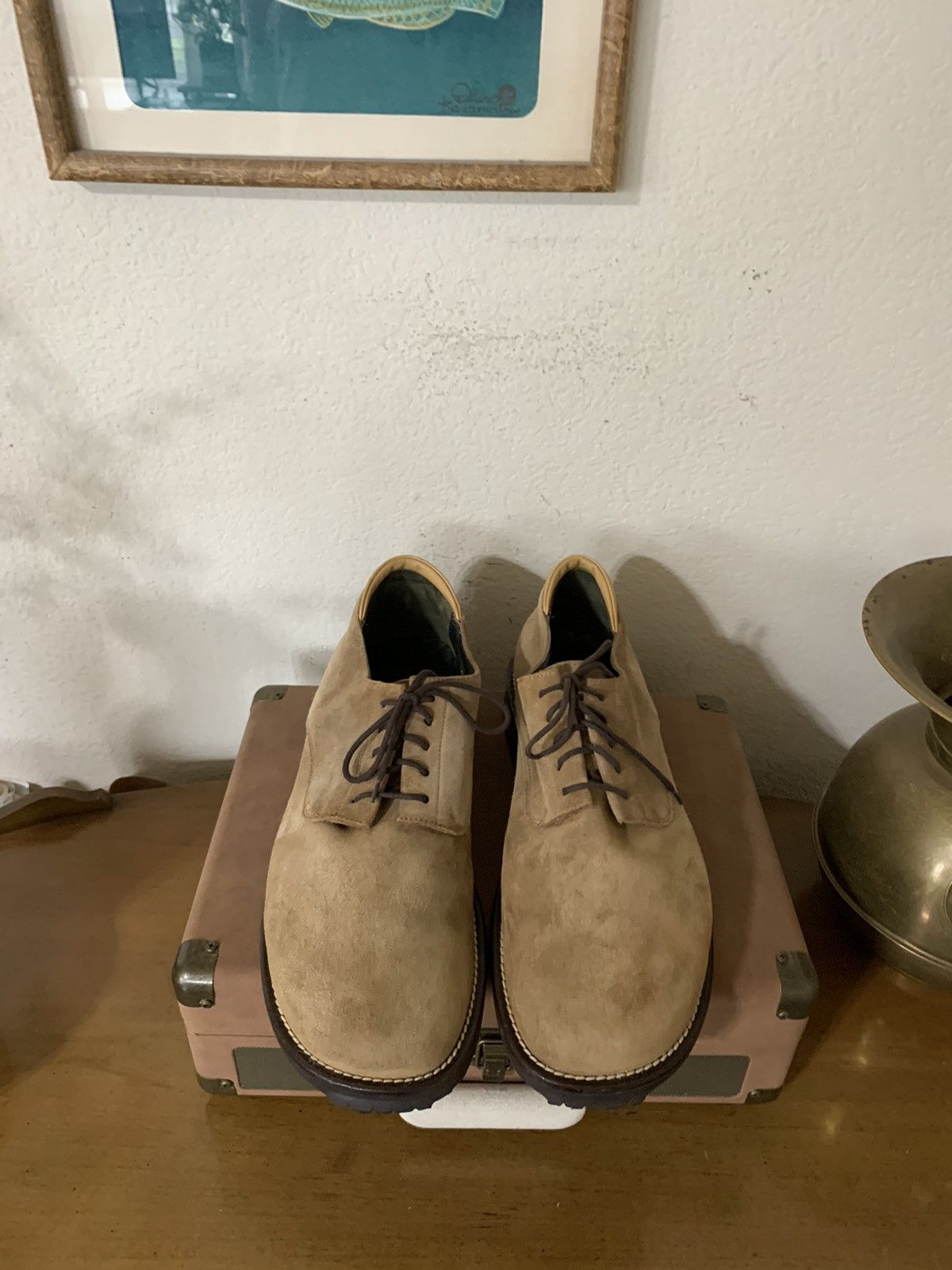 Donald Pliner UIF model Suede plain toe shoes Size US 14 / EU 47 - 2 Thumbnail