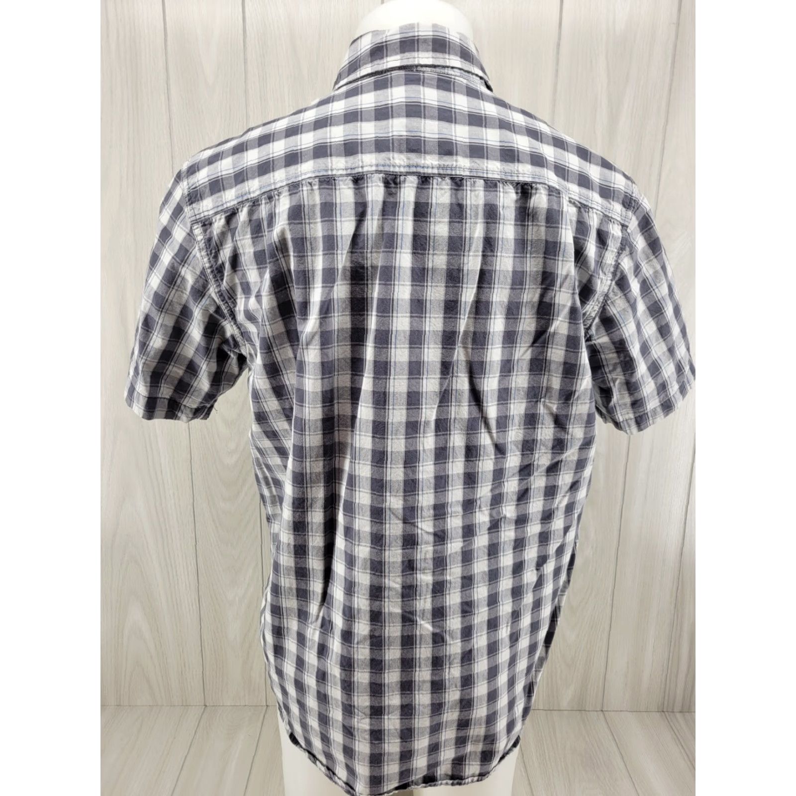 Carhartt Carhartt Shirt Mens M Blue Gray Plaid Relaxed Fit Button-Down Short Sleeve Vintage No Size US M / EU 48-50 / 2 - 6 Thumbnail