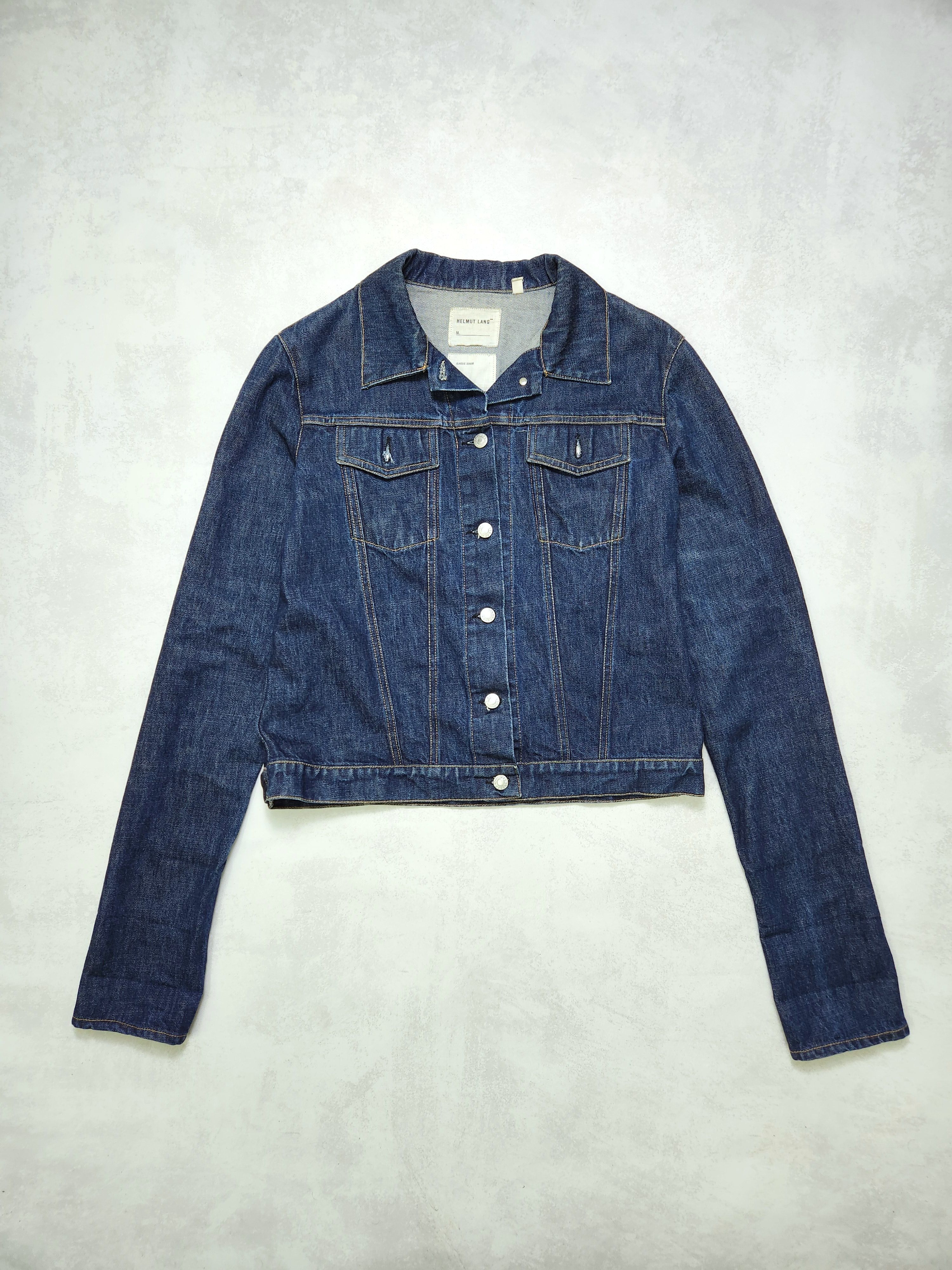 image of Helmut Lang Jeans Jacket Long Sleeve M in Blue Jean, Women's (Size Medium)