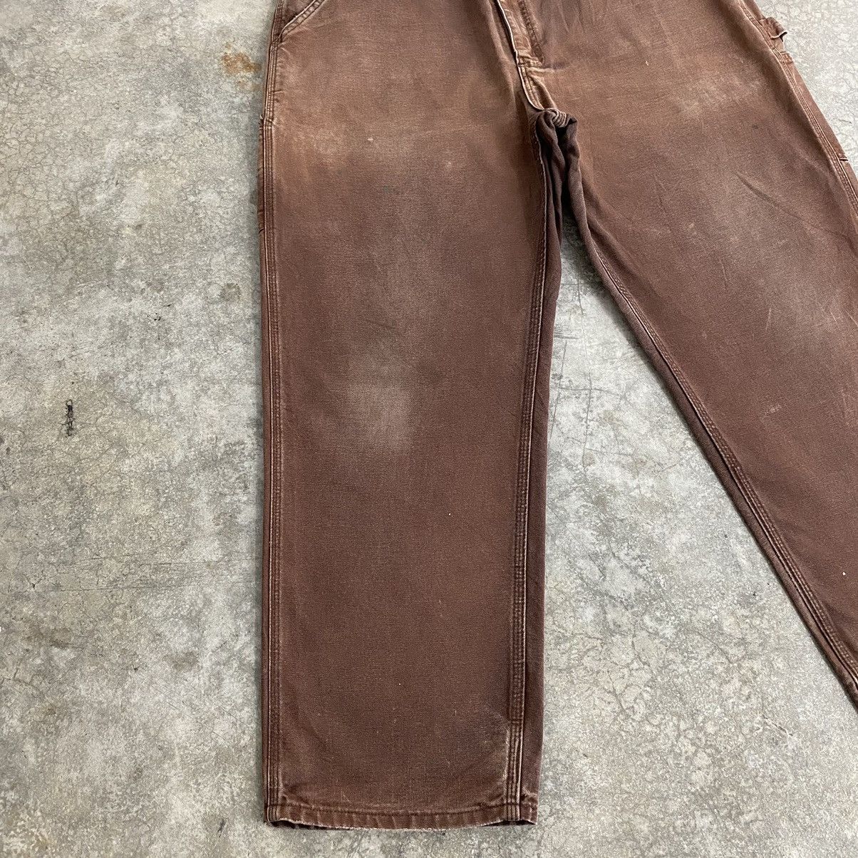 Carhartt Vintage Carhartt Faded Brown Carpenter Workwear Pants Size US 38 / EU 54 - 7 Thumbnail