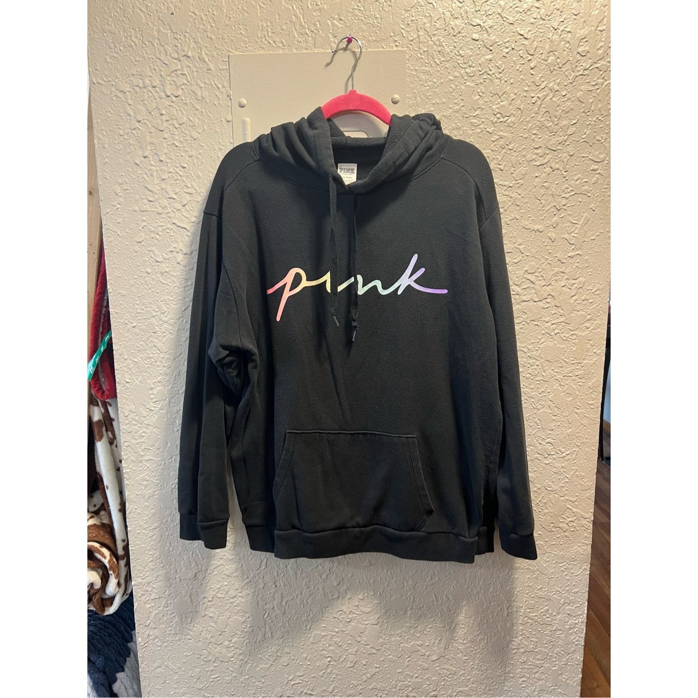 Pink PINK By Victorias Secret Black Hoodie Woman’s Size Large Size L / US 10 / IT 46 - 1 Thumbnail