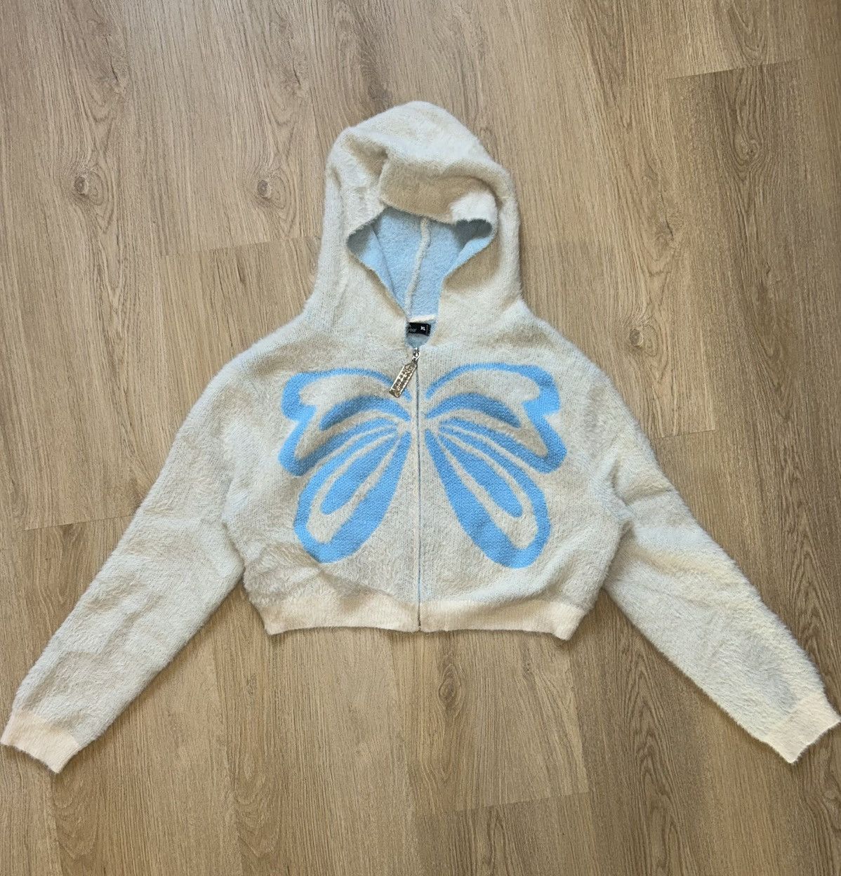 H&M Cropped Zip Up Hoodie Size XL / US 12-14 / IT 48-50 - 1 Thumbnail