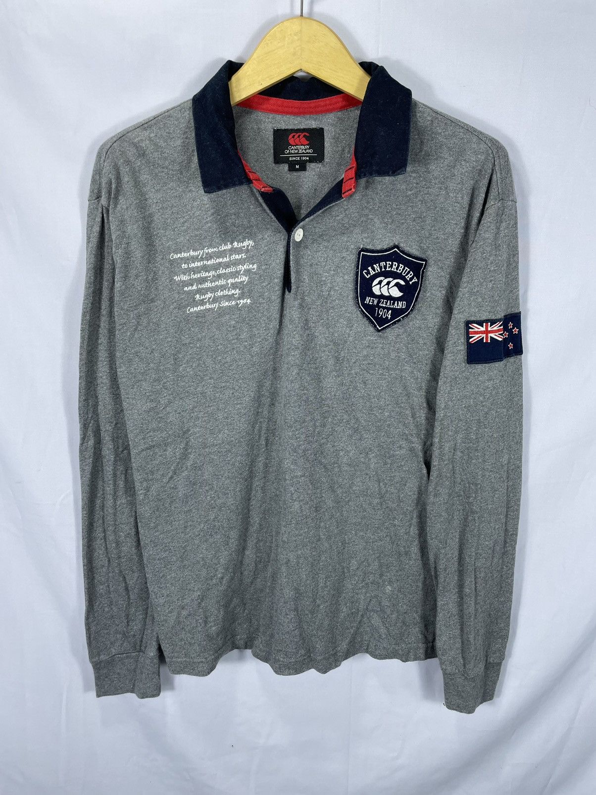 Canterbury of New Zealand × Vintage Vintage Canterbury New Zealand Rugby Polo Shir Size US M / EU 48-50 / 2 - 1 Thumbnail