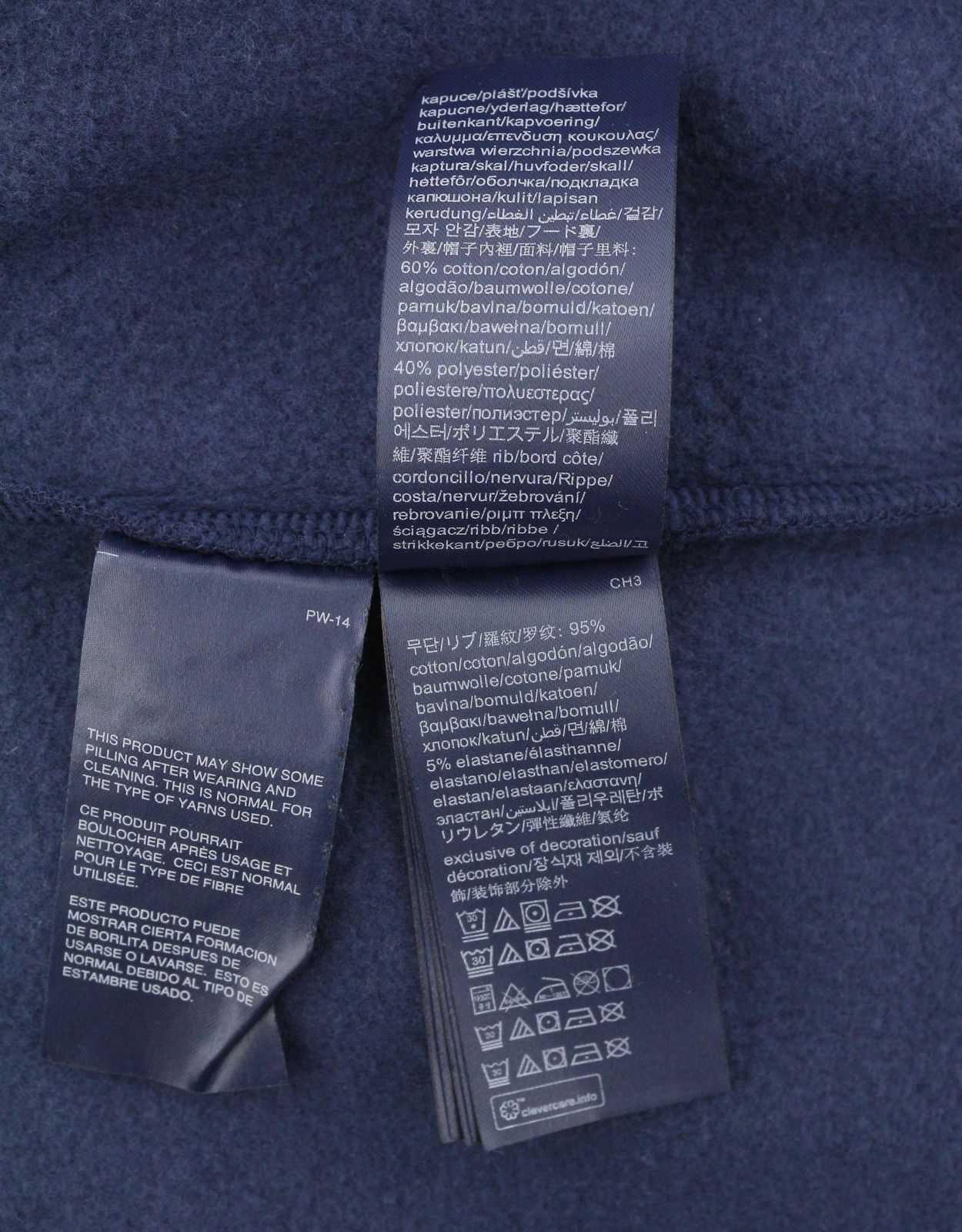 Tommy Hilfiger COLLEGE WASH L Dark Blue Pullover Hoodie 87408 Size US L / EU 52-54 / 3 - 9 Thumbnail