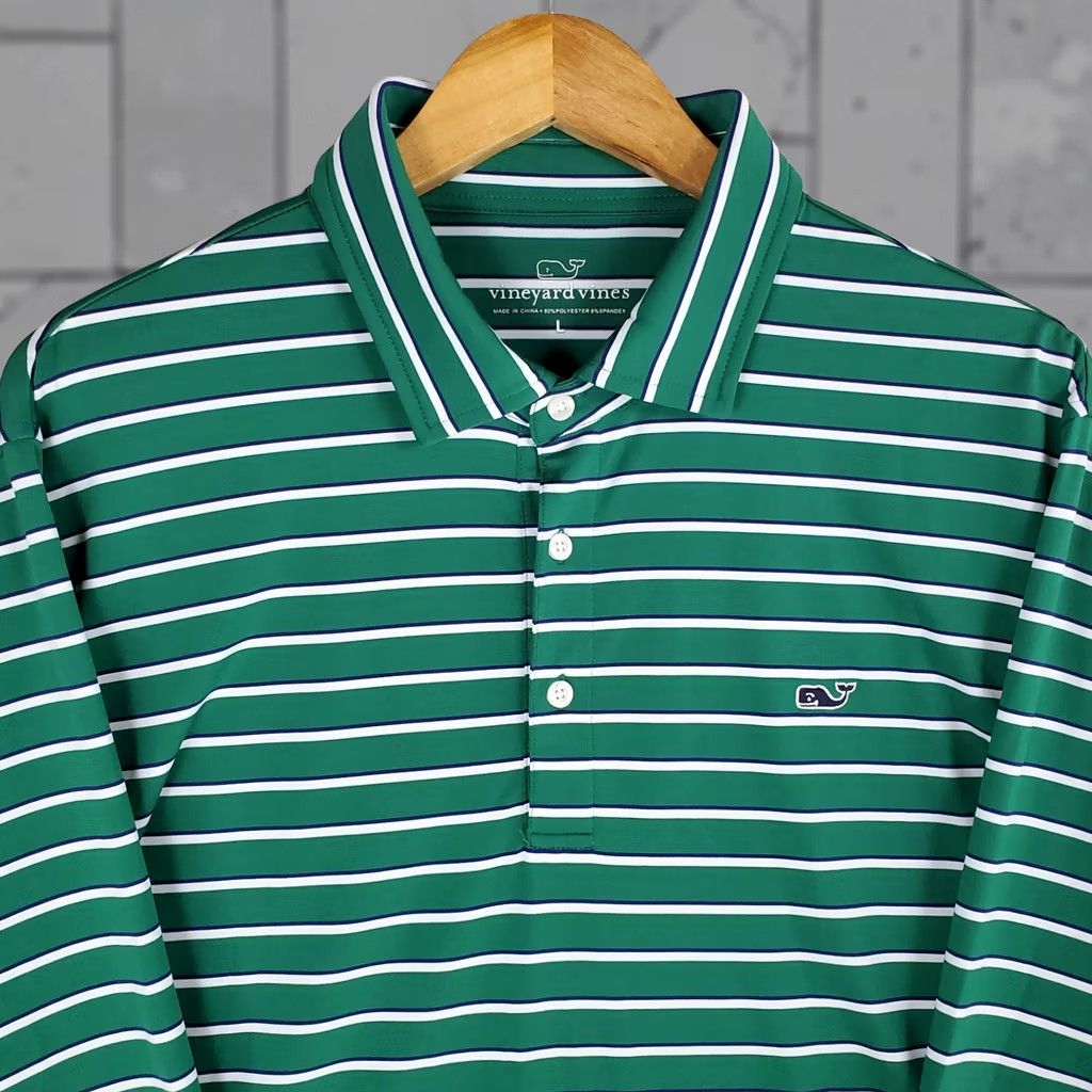 Vineyard Vines VINEYARD VINES Polo Shirt Size Large Green Performance Golf Long Sleeve Mens Size US L / EU 52-54 / 3 - 1 Thumbnail