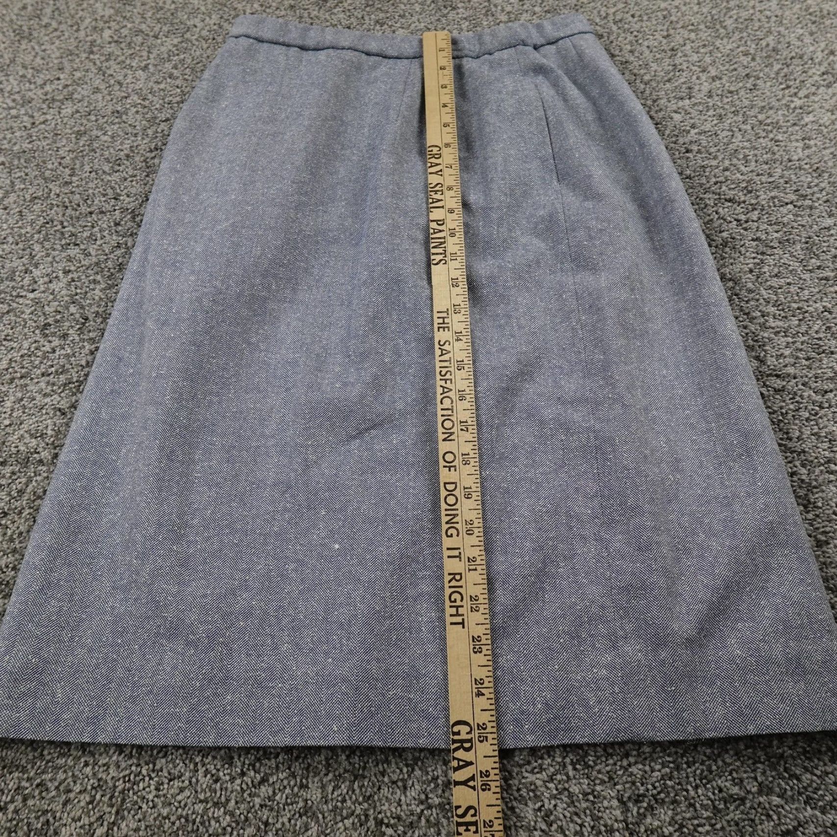 Pendleton VINTAGE Pendleton Suit Womens 10 Blue Wool Silk Herringbone Skirt Jacket Set USA Size 32" / US 10 / IT 46 - 3 Thumbnail