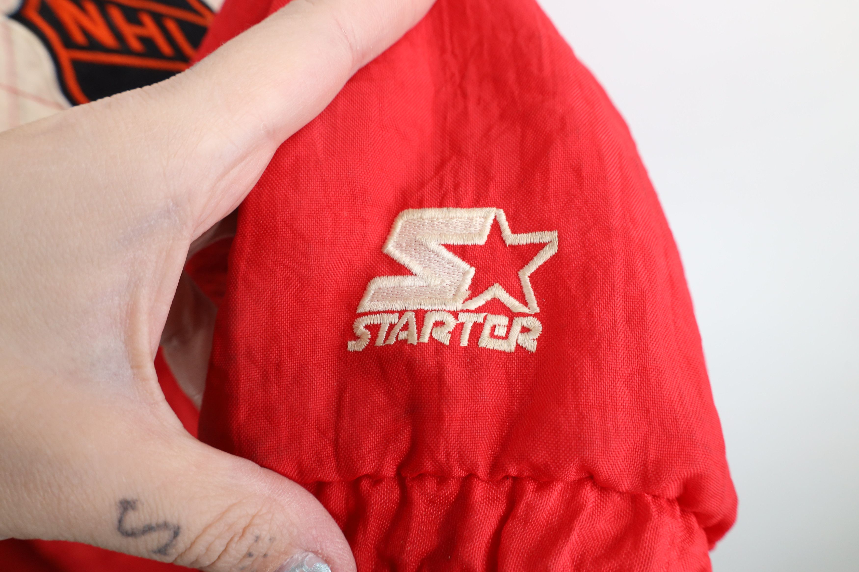 Starter × Vintage Vintage 90s Starter Detroit Red Wings Hockey Hooded Jacket Size US L / EU 52-54 / 3 - 6 Thumbnail