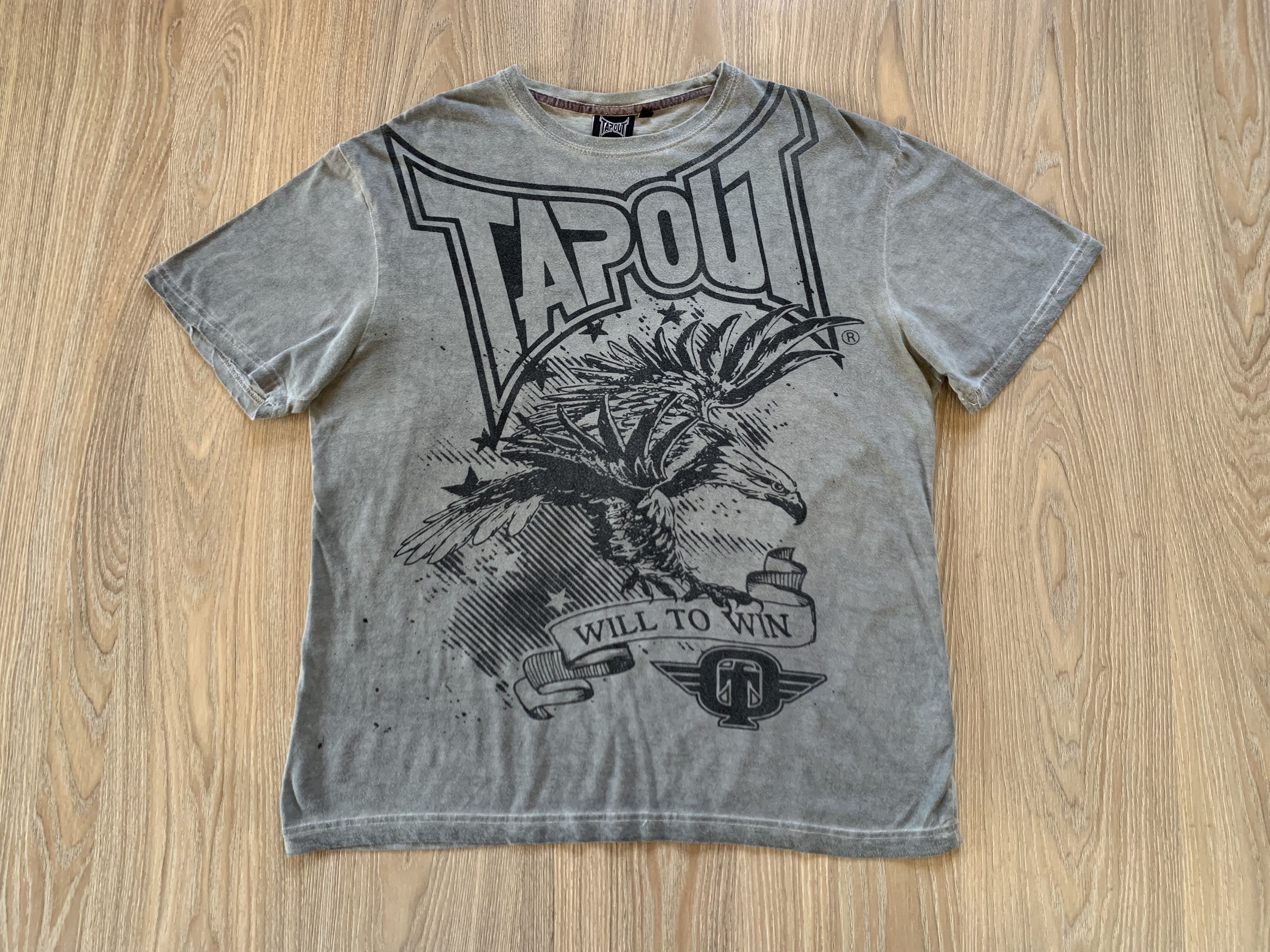 Tapout × Vintage Tapout Tie Dye Grey T Shirt Size US XL / EU 56 / 4 - 2 Thumbnail