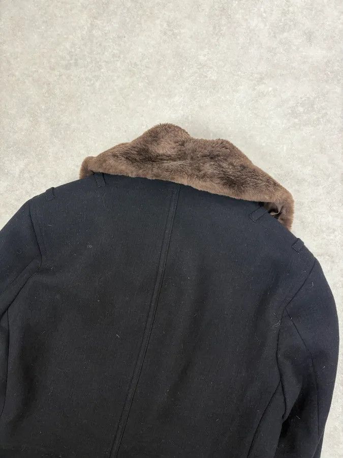 Marc Jacobs 2010s Marc Jacobs Black Detachable Fur Wool Long Coat Size US M / EU 48-50 / 2 - 7 Thumbnail
