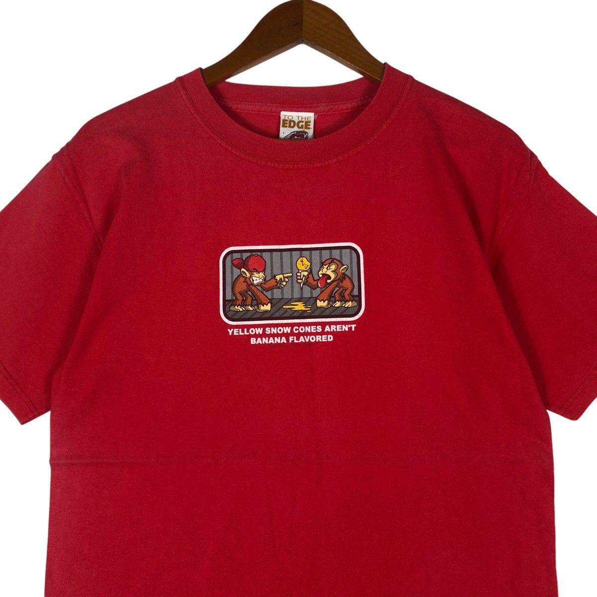 Vintage Y2K To the Edge Monkey Graphic T-Shirt Size US M / EU 48-50 / 2 - 2 Thumbnail