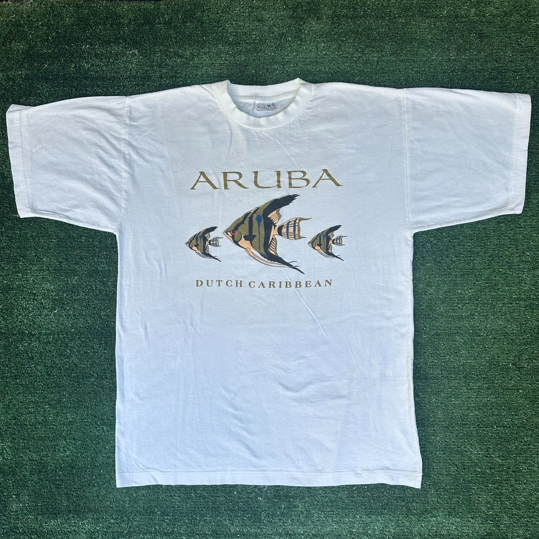 Vintage Vintage 90s Aruba Caribbean Fish T-Shirt Tropical Gorpcore S Size US L / EU 52-54 / 3 - 1 Thumbnail