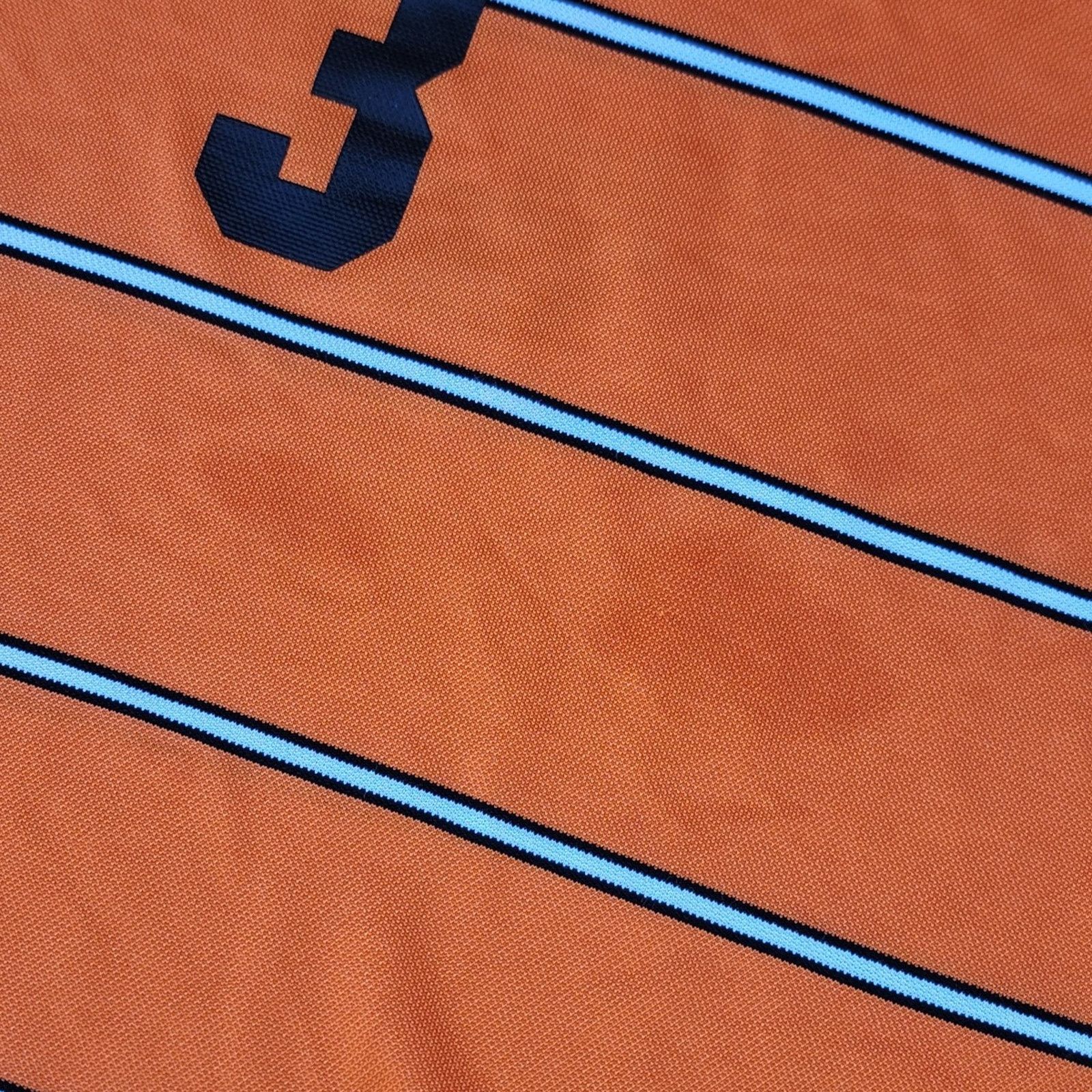 Nike Vtg 90s Nike Orange Striped Soccer Jersey Size US L / EU 52-54 / 3 - 7 Thumbnail