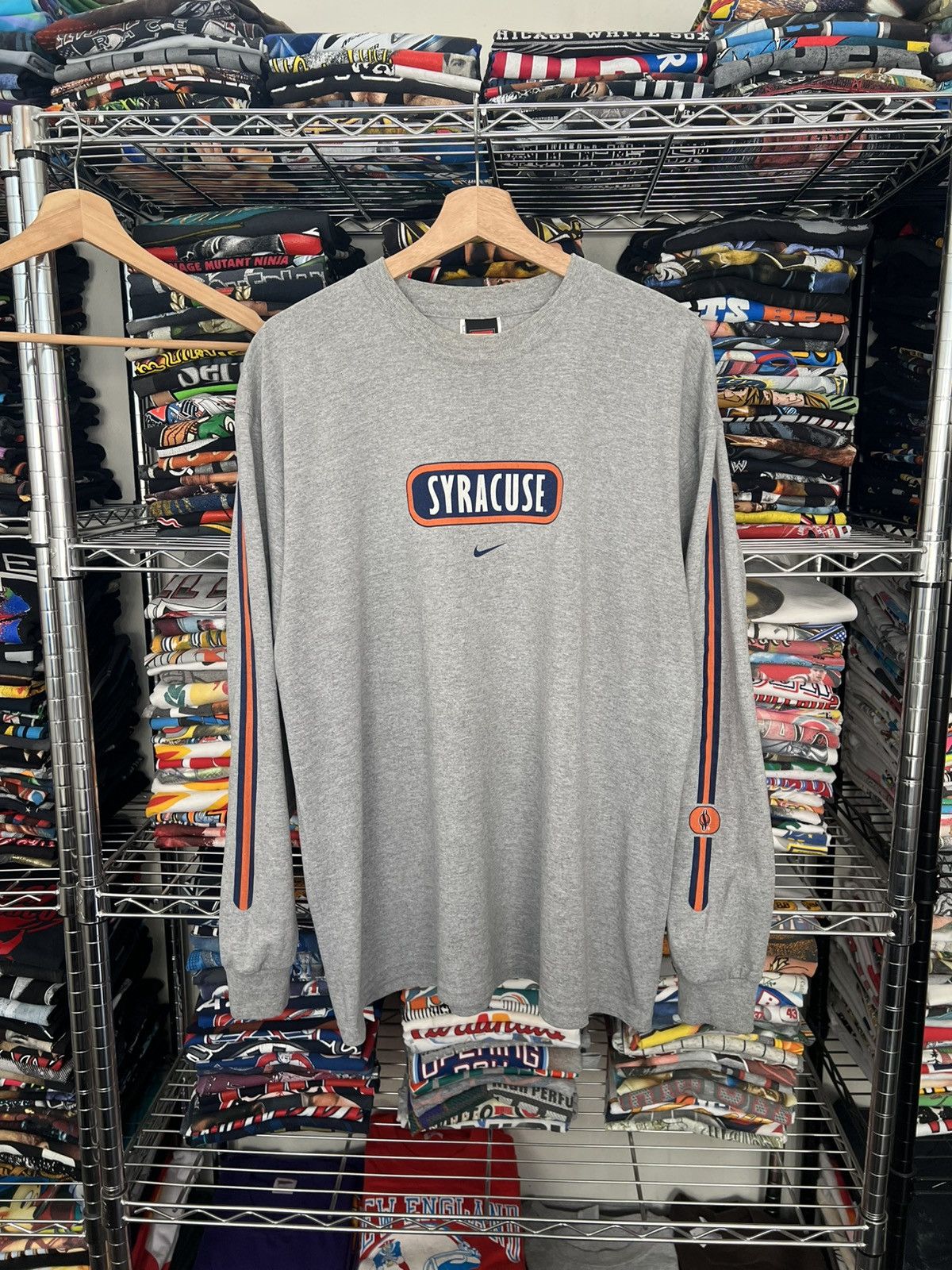 Nike 90s Syracuse NCAA Mini Swoosh Basketball NBA Tee Size US L / EU 52-54 / 3 - 1 Thumbnail