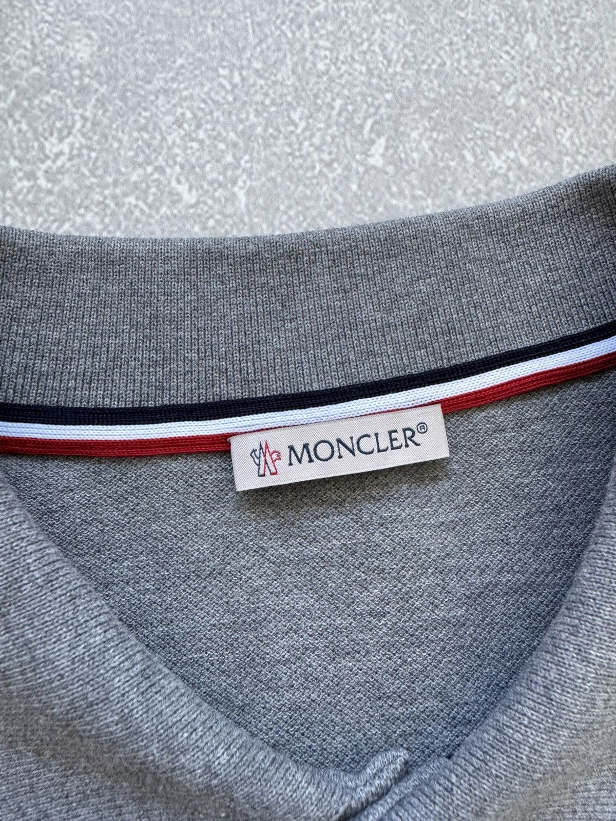 Moncler Moncler Maglia Polo Manica Corta Grey Tricolor Shirt Polos Size US XL / EU 56 / 4 - 9 Thumbnail