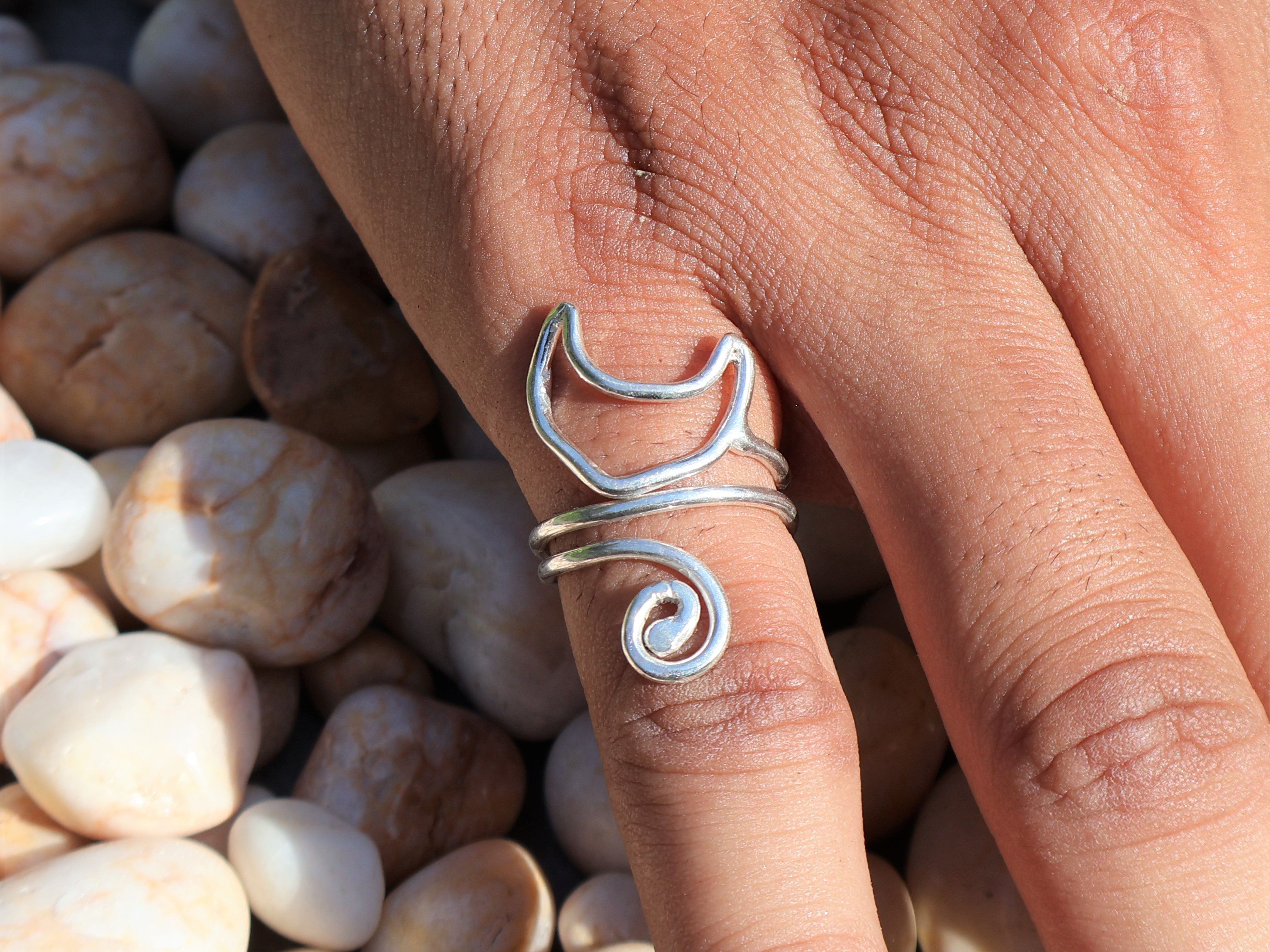 Handmade Cat Ring, 925 Sterling Silver, Handmade Unique Ring, Gifts Size ONE SIZE - 9 Thumbnail