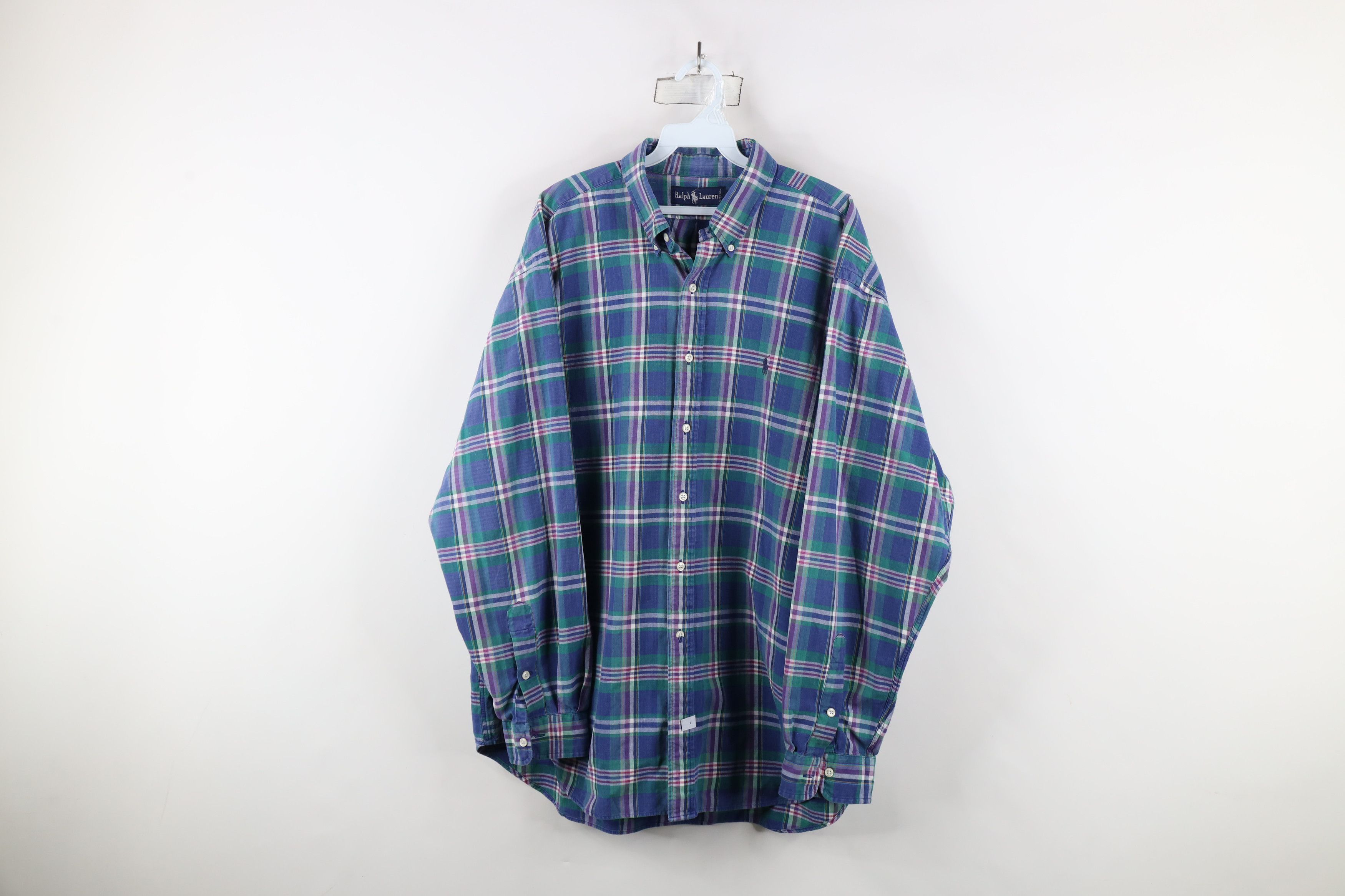 Ralph Lauren × Vintage Vintage 90s Ralph Lauren Madras Plaid Button Down Shirt Size US XL / EU 56 / 4 - 1 Thumbnail