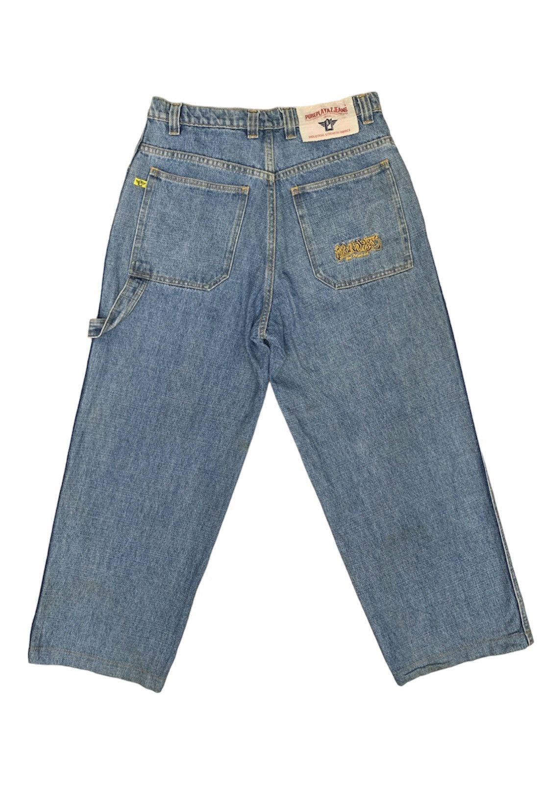 Japanese Brand Vtg PUREPLAYAZ Jeans Baggy Carpenter Like Jnco Hip Hop Pant Size US 31 - 1 Thumbnail