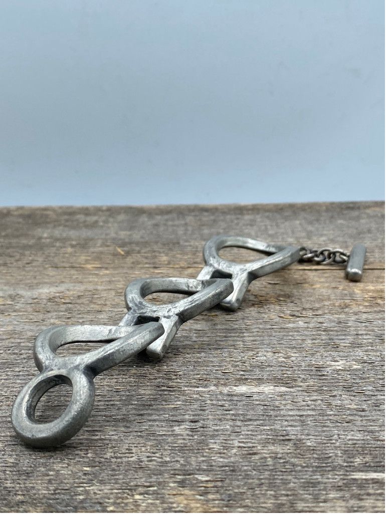 Vintage Anders Andersen Modernist Denmark 1960s Pewter Link Bracelet Size ONE SIZE - 3 Thumbnail