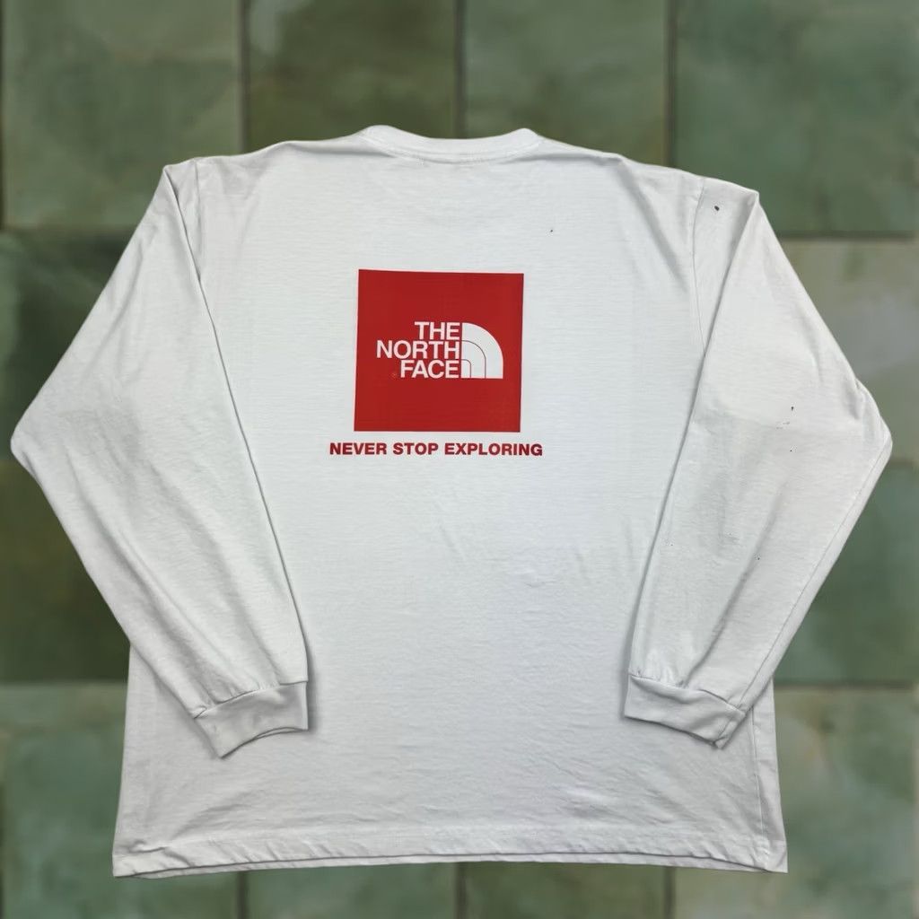 The North Face VINTAGE The North Face Long Sleeve Shirt Adult XL White Nature Explore Hiking Mens Size US XL / EU 56 / 4 - 1 Thumbnail