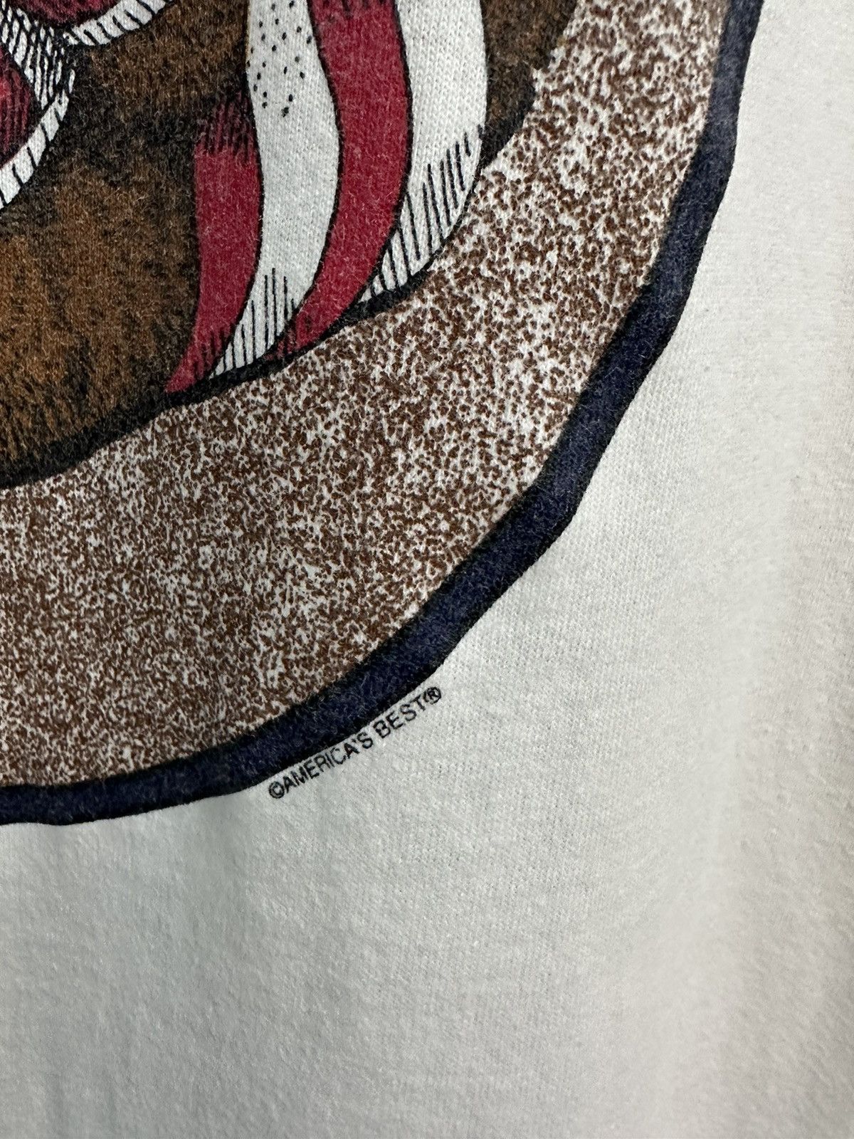 Vintage Vintage Bear America Best Flag Single Stitch Tshirt A475 Size US L / EU 52-54 / 3 - 6 Thumbnail