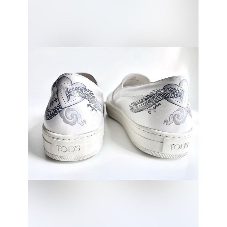 Tod's Tod’s Saira Hunjan Tattoo Dragon Slip-On Print Shoe Sneakers Size US 7 / IT 37 - 6 Thumbnail