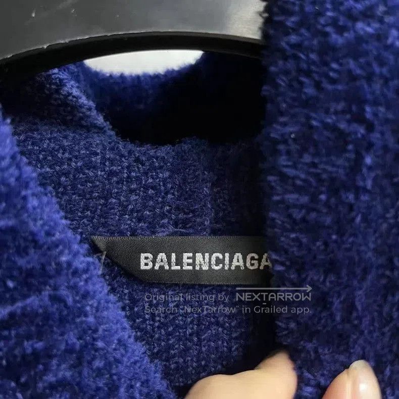 Balenciaga Balenciaga Blue Fleece Embroidered Hoodie. Size US S / EU 44-46 / 1 - 3 Thumbnail