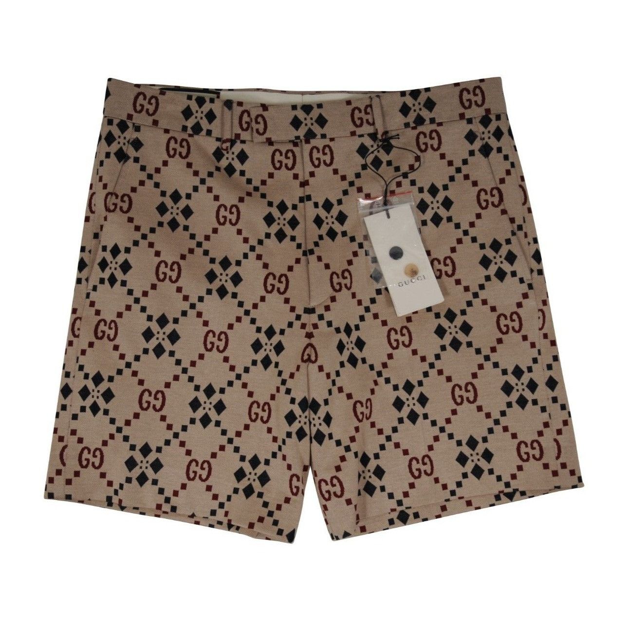 Gucci Bermuda Macro GG Logo Shorts Beige Green Size US 34 / EU 50 - 11 Thumbnail