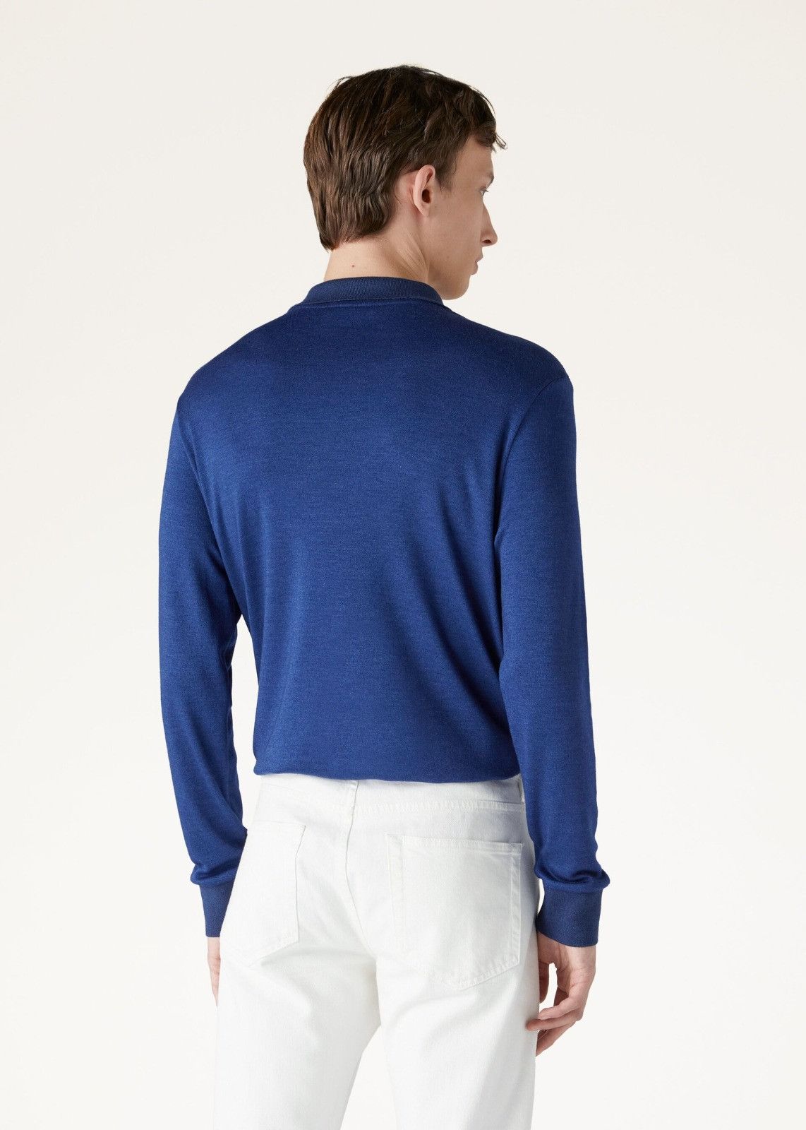 Loro Piana o1srvl11e0225 FAL7201 Open Polo Shirt in Ombre Blue Size US S / EU 44-46 / 1 - 6 Thumbnail