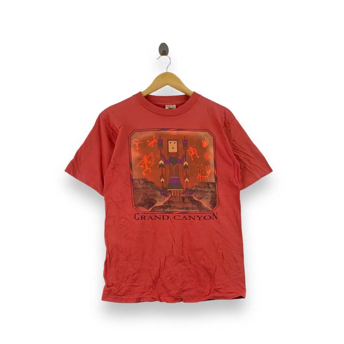 Vintage Vintage 90’ NAVAJO GRAND CANYON Aztech Art Tee Shirt Top Size US M / EU 48-50 / 2 - 1 Thumbnail