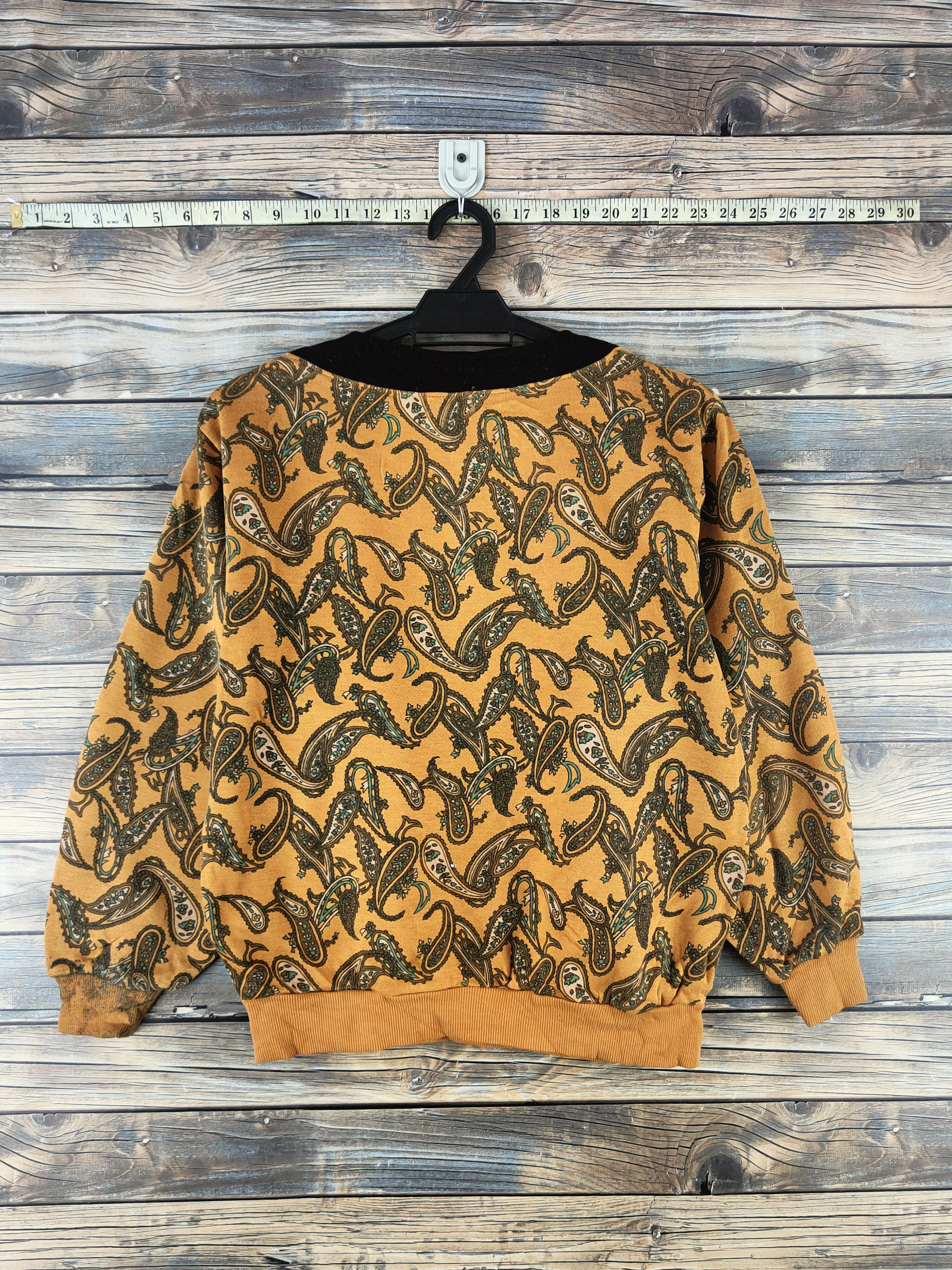 Japanese Brand Vintage Full Print Life is Art Mustard Sweatshirts Size M / US 6-8 / IT 42-44 - 8 Thumbnail