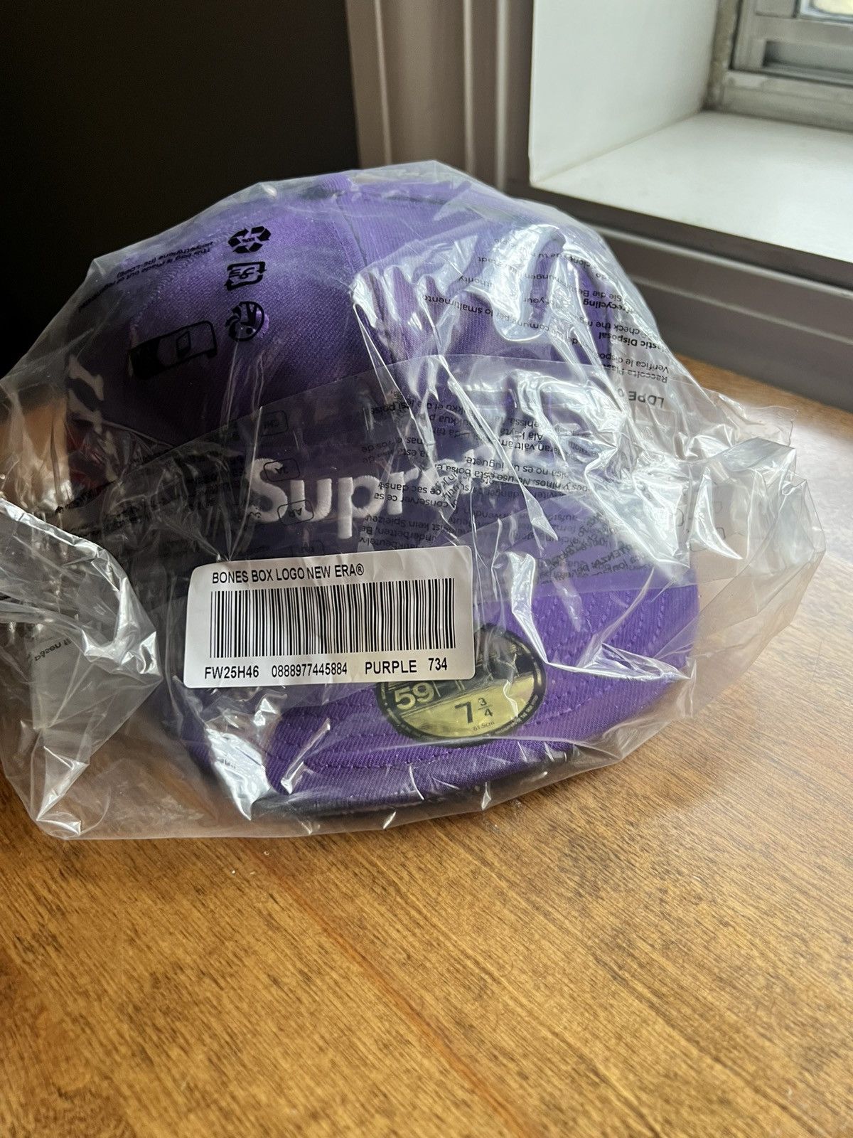 Supreme 7 3/4 Supreme Bones Box Logo New Era Hat Purple Size ONE SIZE - 4 Thumbnail