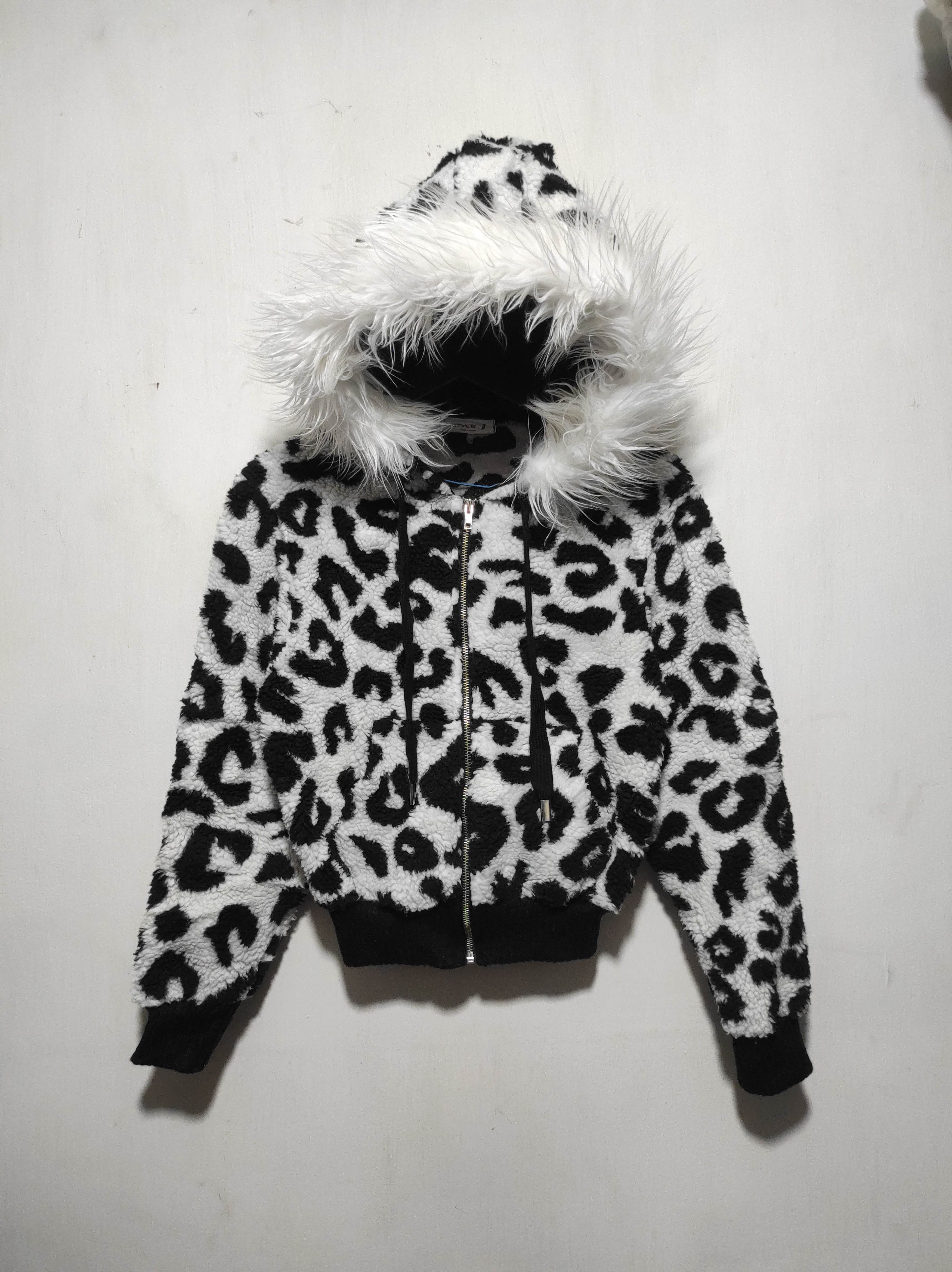Hysteric Glamour Leopard Sherpa Zip Fur Hoodie IfSixWasNine LGB style Size S / US 4 / IT 40 - 2 Thumbnail