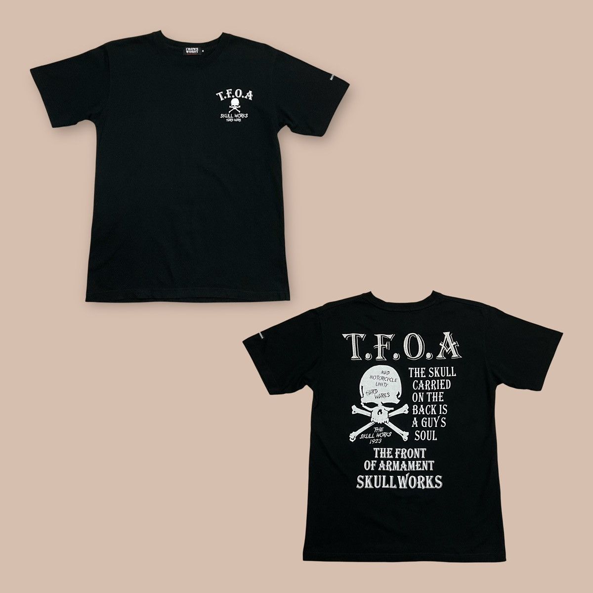 Anime CROWS × WORST Armed Front T.F.O.A SKULL Works Tees Size US M / EU 48-50 / 2 - 1 Thumbnail