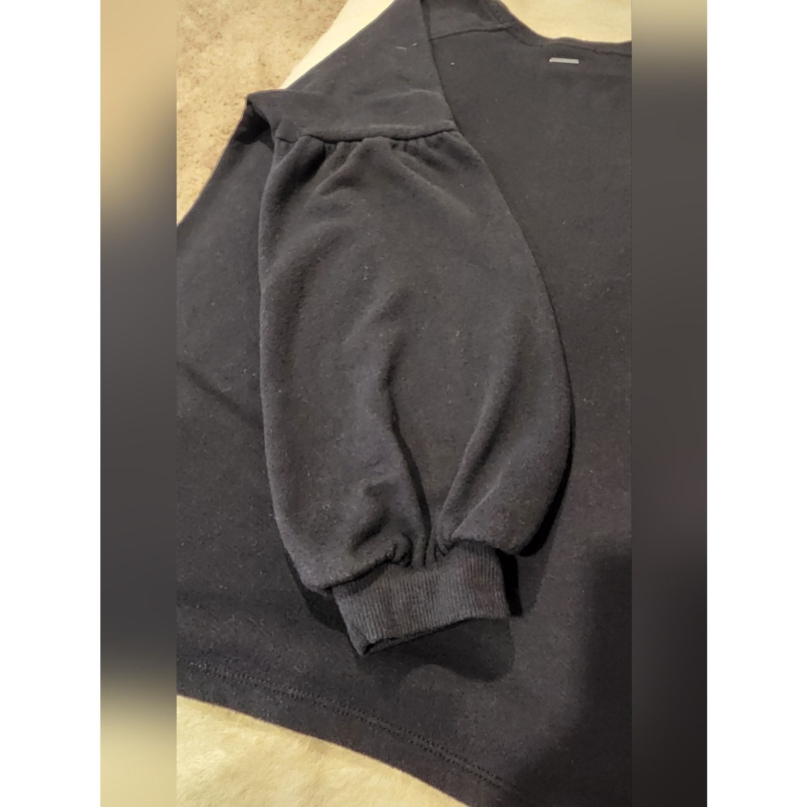 Billabong Billabong Black Crewneck Balloon-Sleeve Sweater Women's Med Size M / US 6-8 / IT 42-44 - 8 Thumbnail